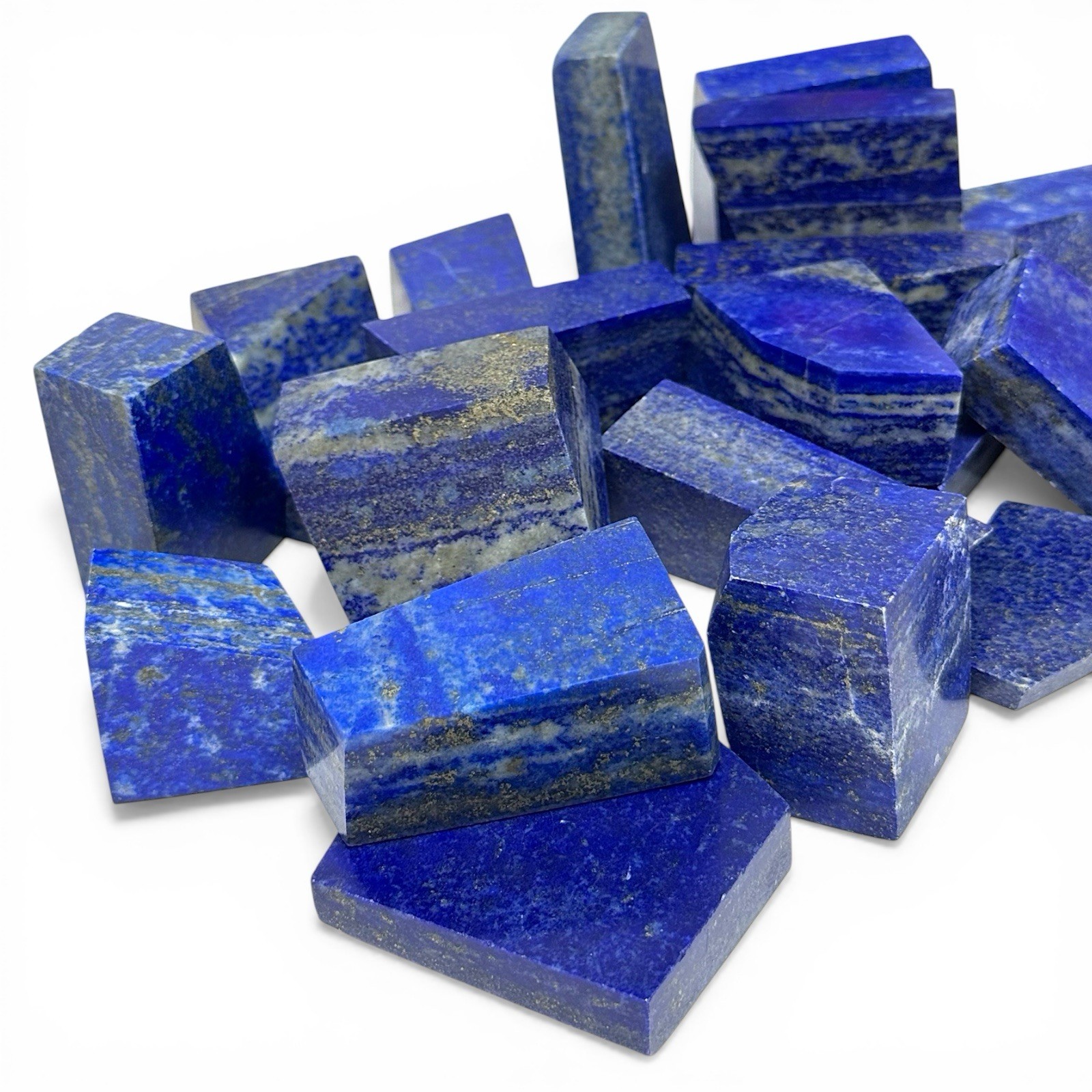 4Lbs Lapis Lazuli Stone Lapidary Wholesale Lot Of 21pcs