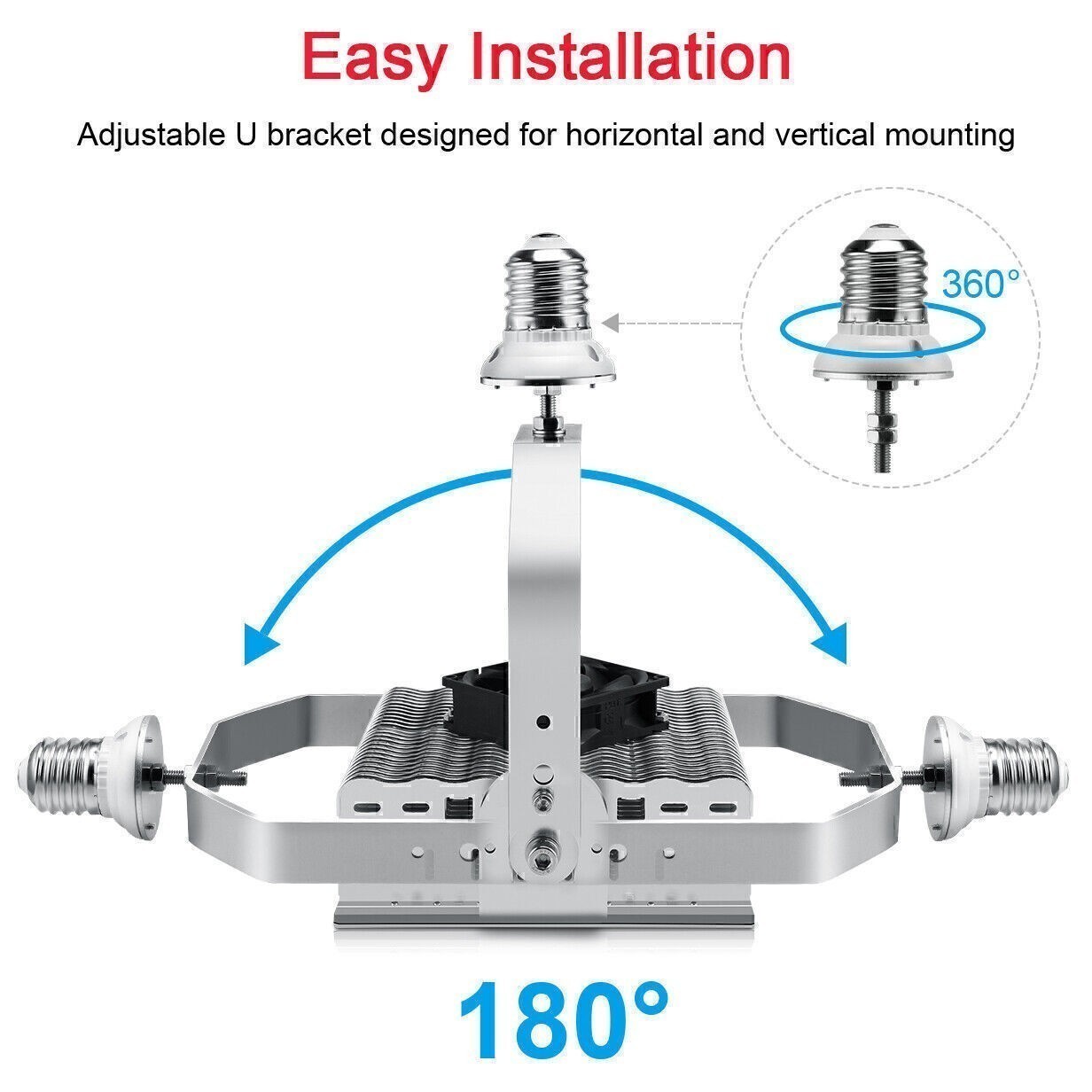 150 Watt LED Retrofit Kits Shoebox Fixture Parking Lot Commercial Lighting 5000K