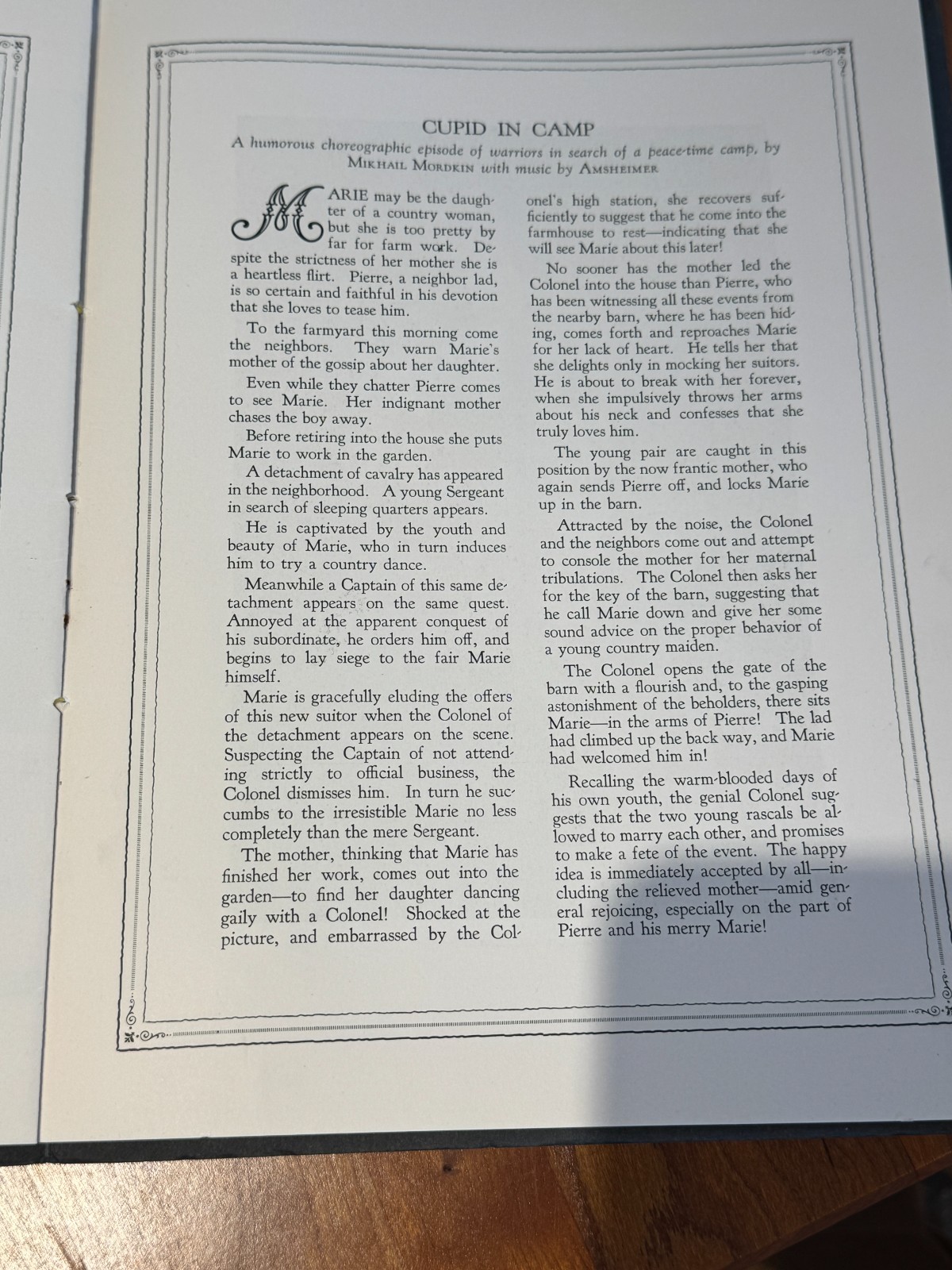 VINTAGE! Mikhail Mordkin & his Russian Ballet - 1926 Illustrated Program