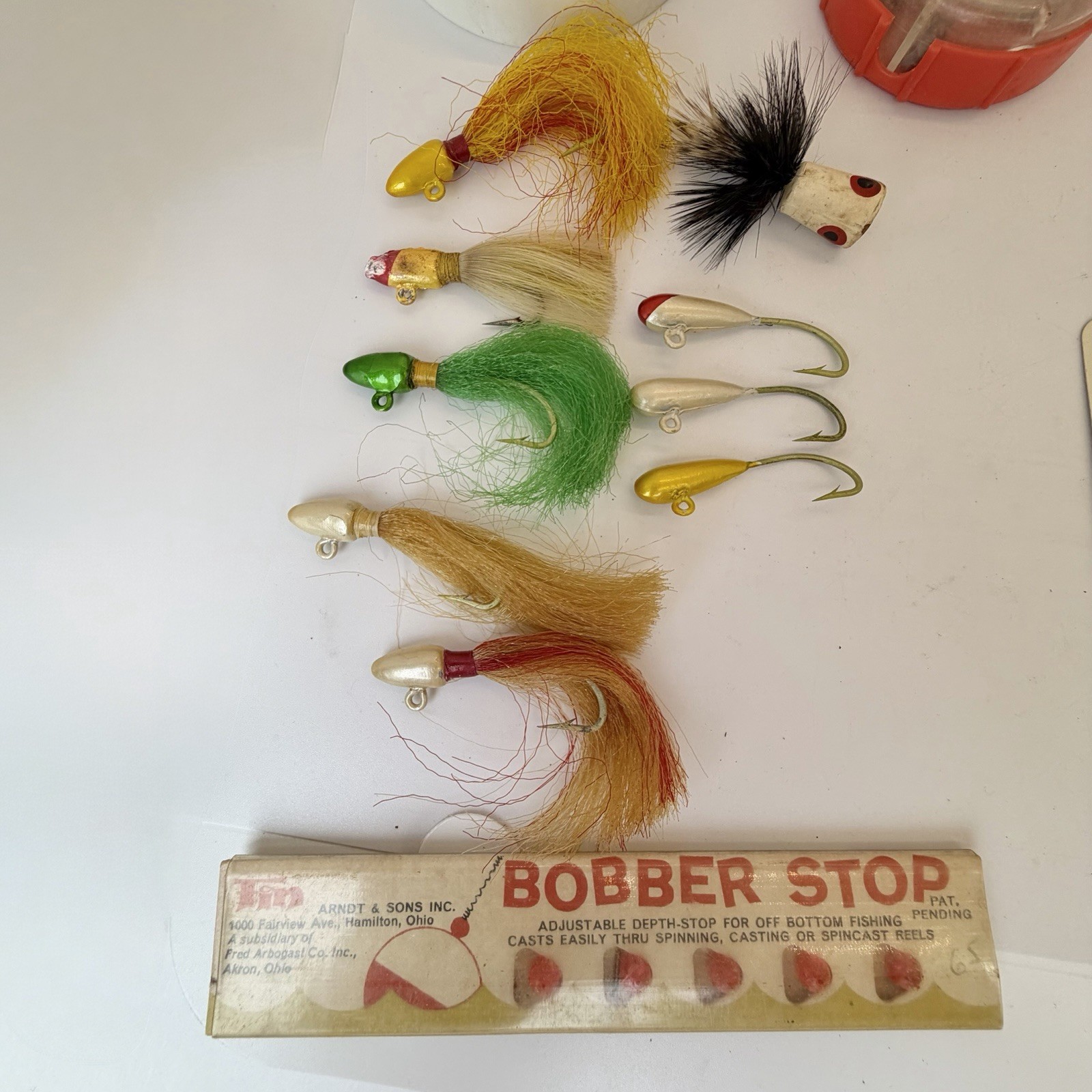 Vintage Fishing Tackle Lot Detty’s Fish Gripper Trilene Line Lures Swivels