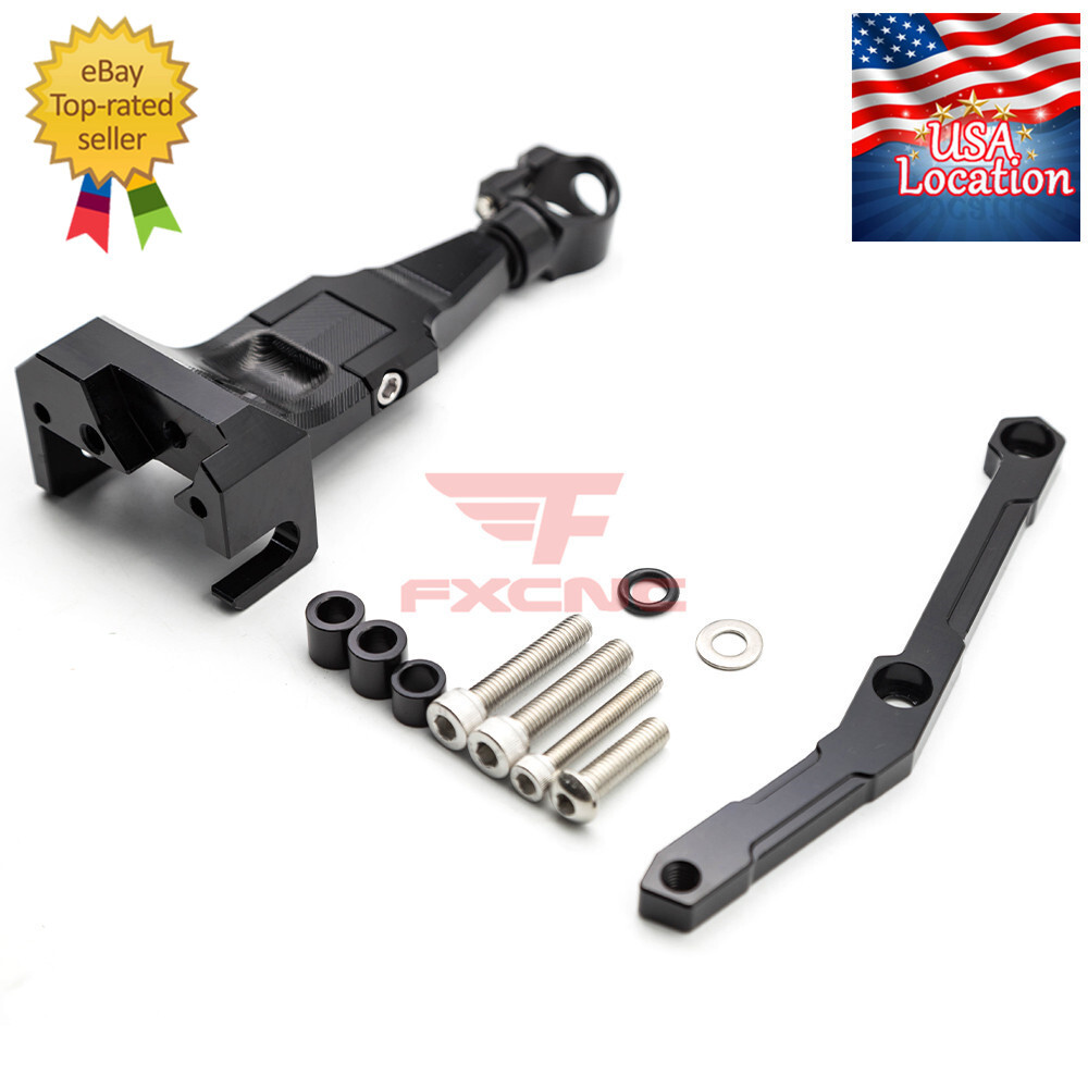 For Yamaha MT-09 FZ09 2013-2020 Carbon Fiber Steering Damper Bracket Mount Kit
