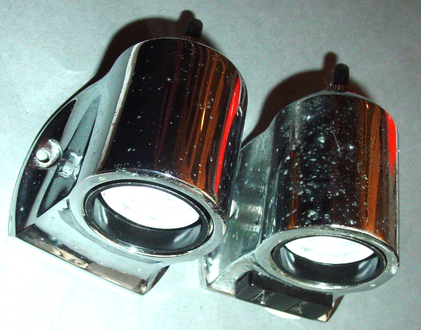 2 Vintage Perko Yacht Bulkhead Galley Art Deco Light Fixture Camper Boat Cabin