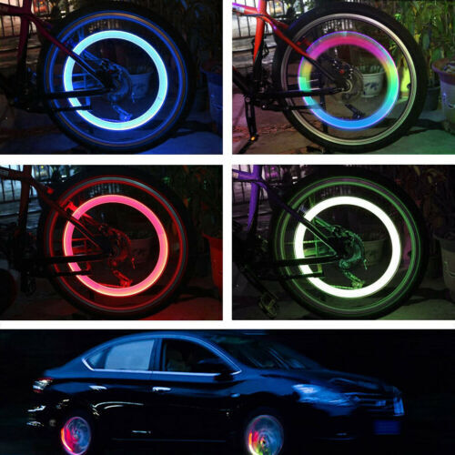4PCS Car Auto Wheel Tire Tyre Air Valve Stem LED Light Caps Cover Accessories US