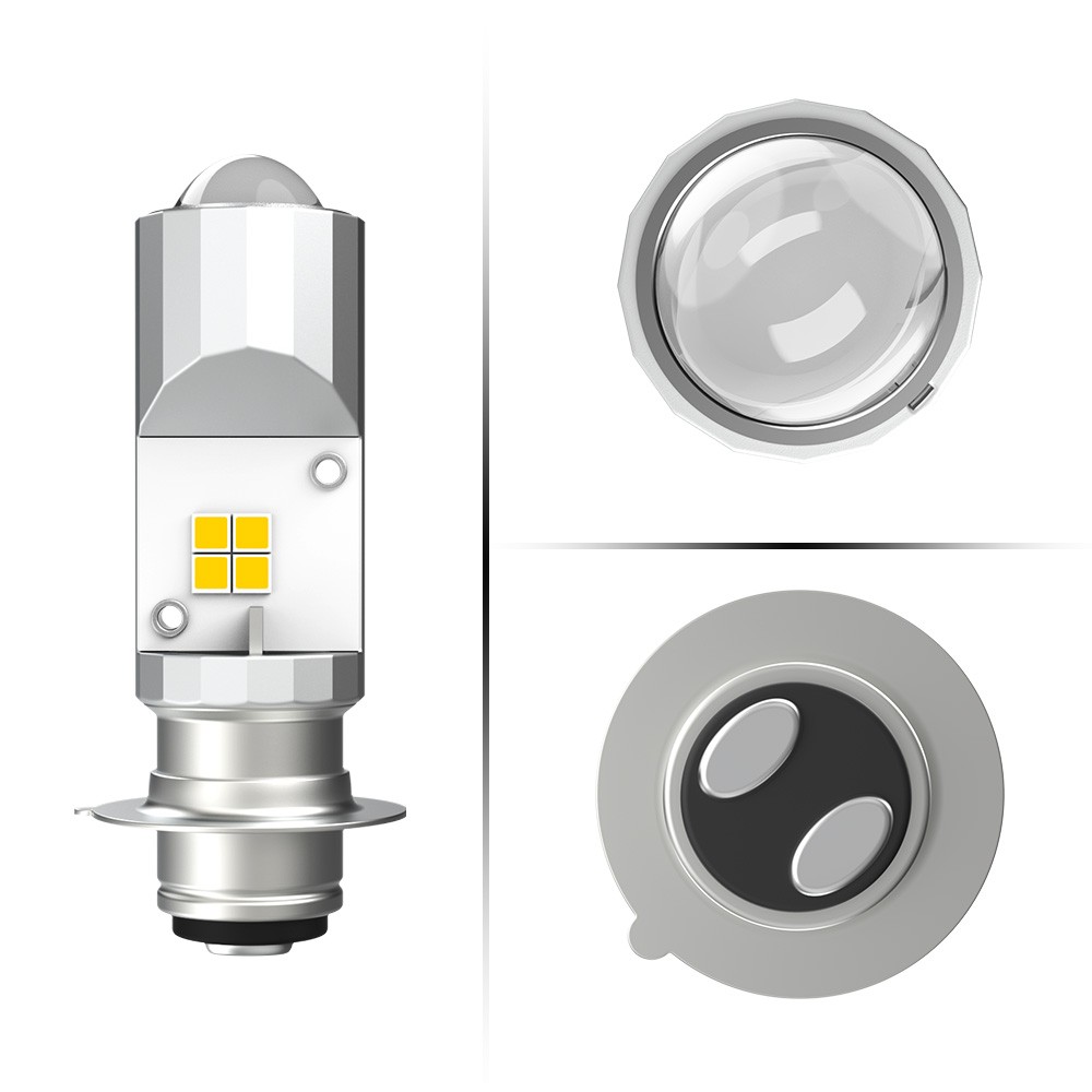 P15D H6M LED Motorcycle Bulbs High Low Beam Amber/White For Yamaha Blaster 200