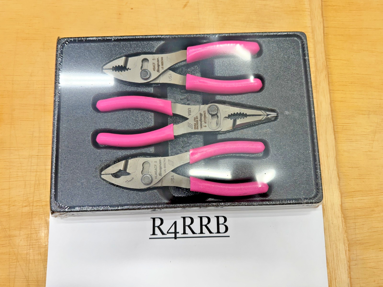 Snap-on Tools USA NEW 3pc Classic PINK Soft Grip Slip Joint Pliers Set PL346ACFP