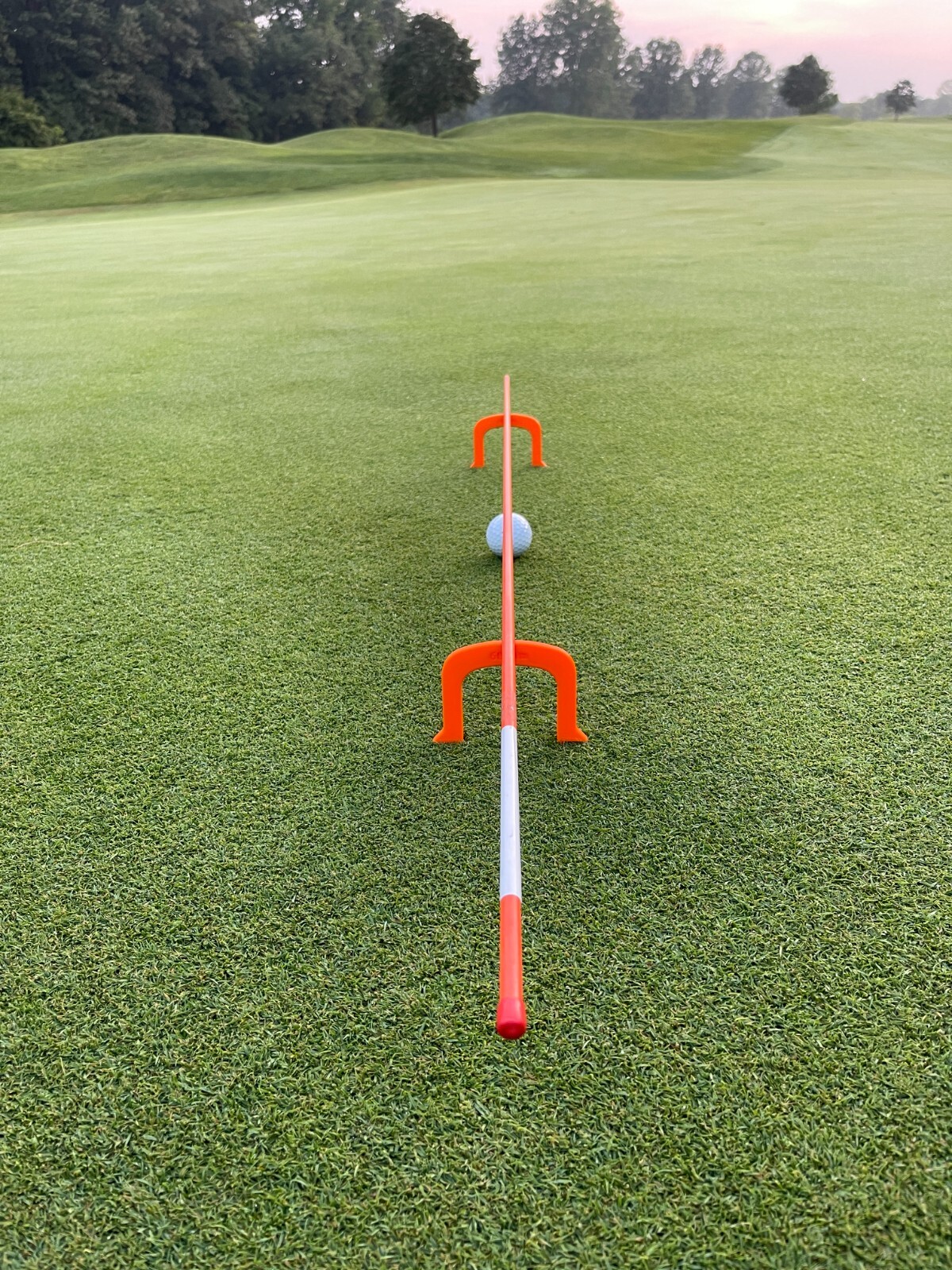 Putter Gate - 2 Pack - Putting Practice Aid - Alignment Tool - Orange