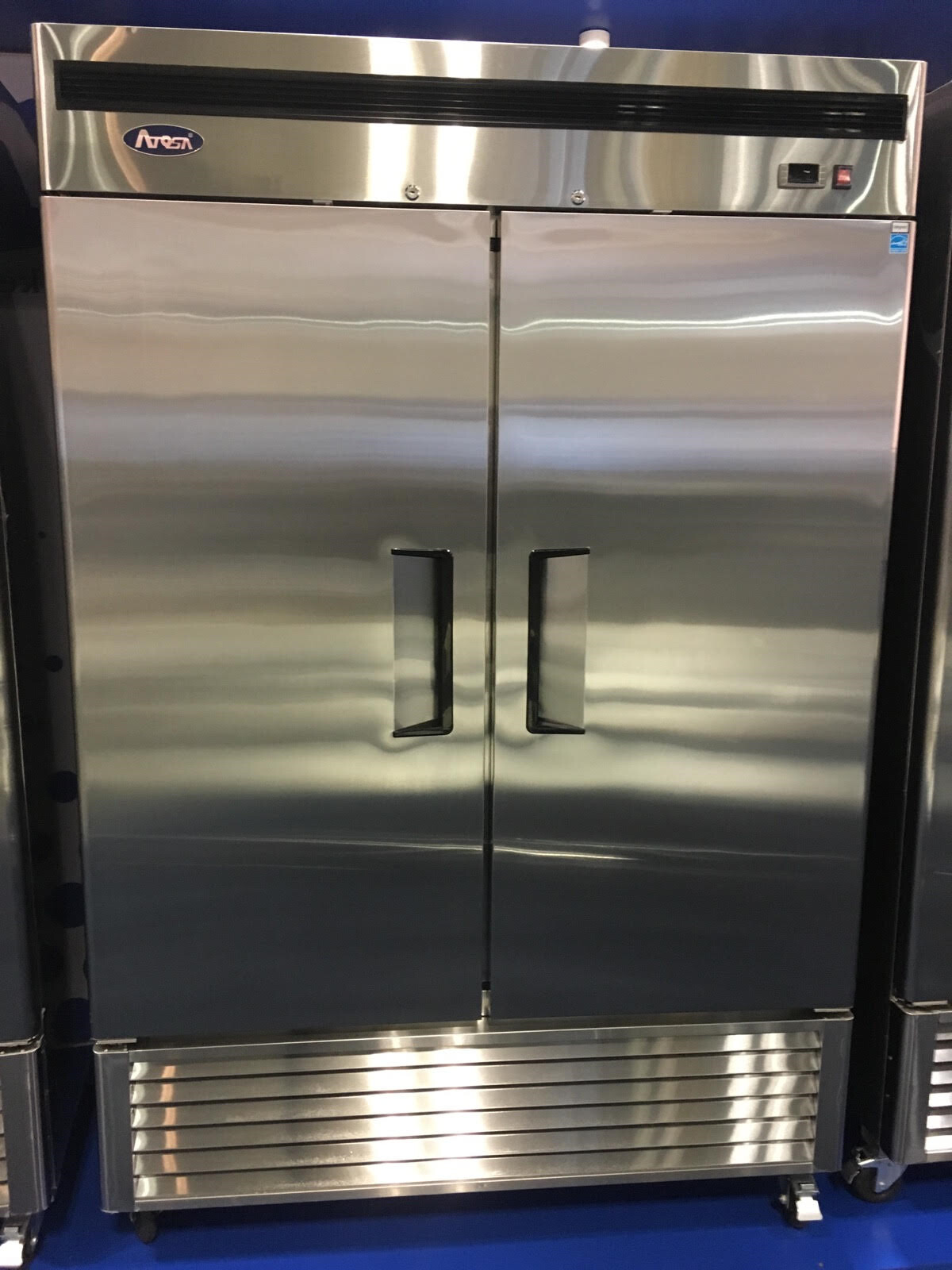 Atosa USA MBF8503GR 54" Two Solid Door Reach-In Freezer, 45CF Free Liftgate