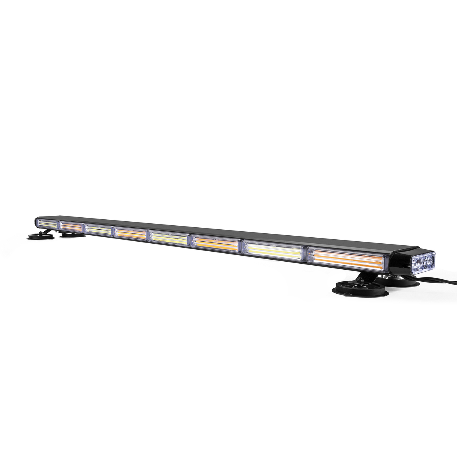COB LED 50'' Amber White Strobe Light Bar Emergency Warning Tow Truck Response