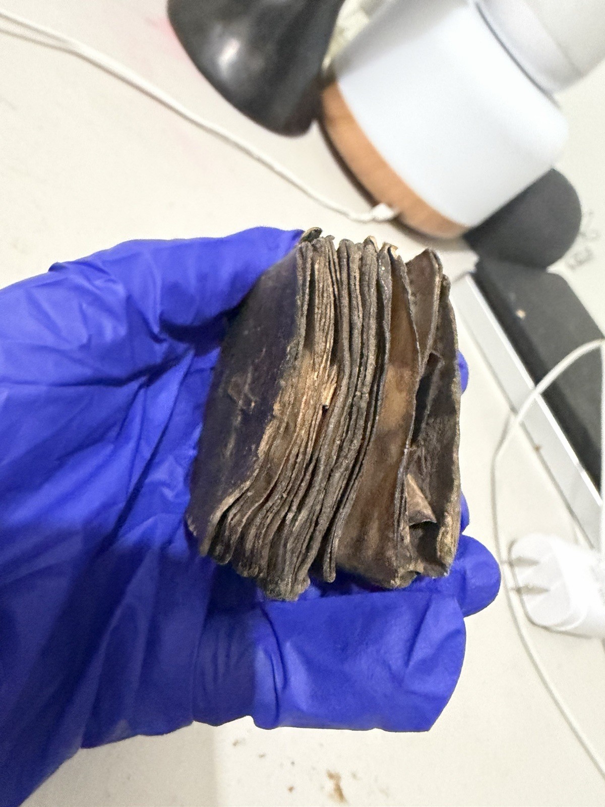 Antique Mini Scroll Ethiopian Bible – Ge’ez Script on Vellum Hand Written