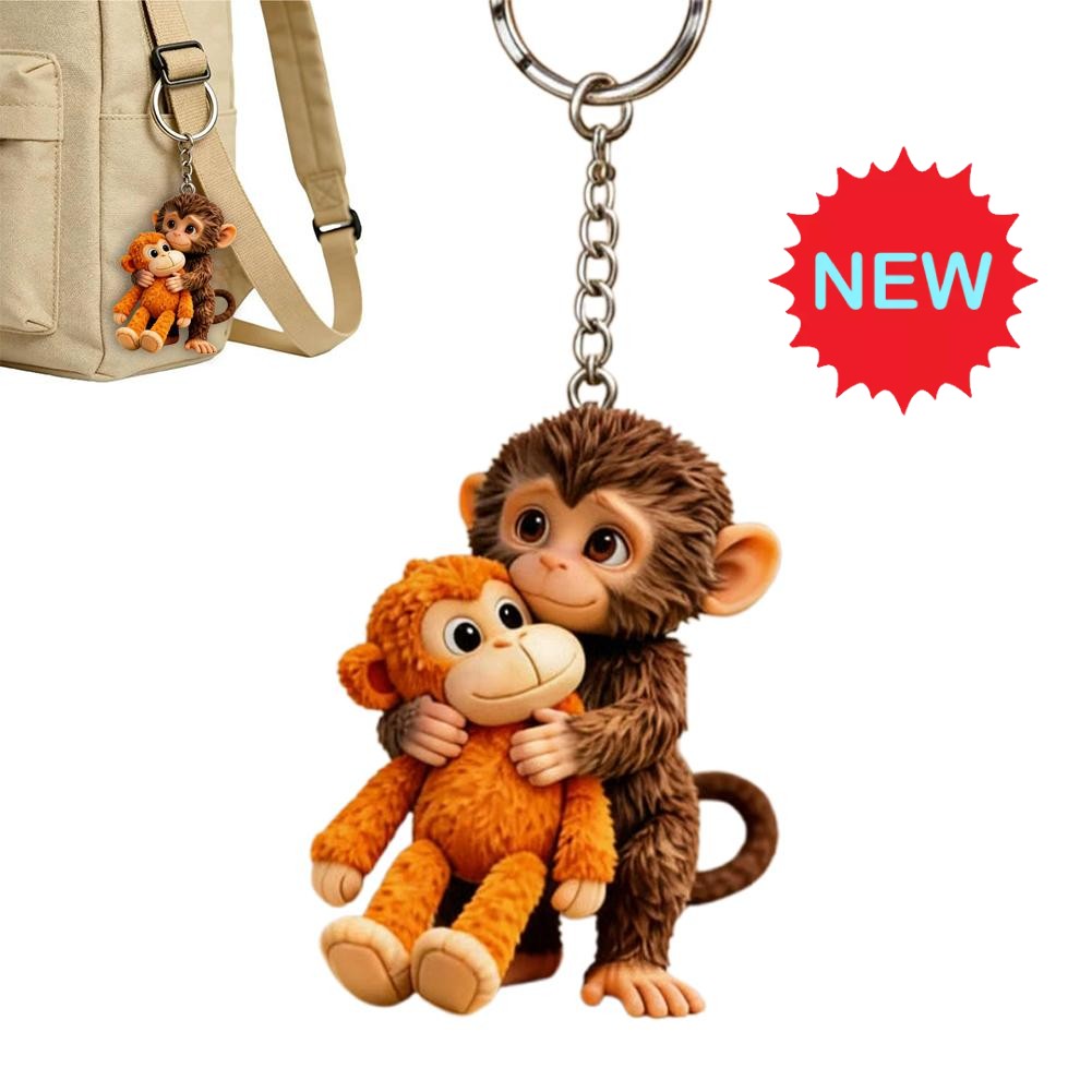 Protect Punch The Monkey Keychain, for Backpack Purse Car Keys Gift H OT