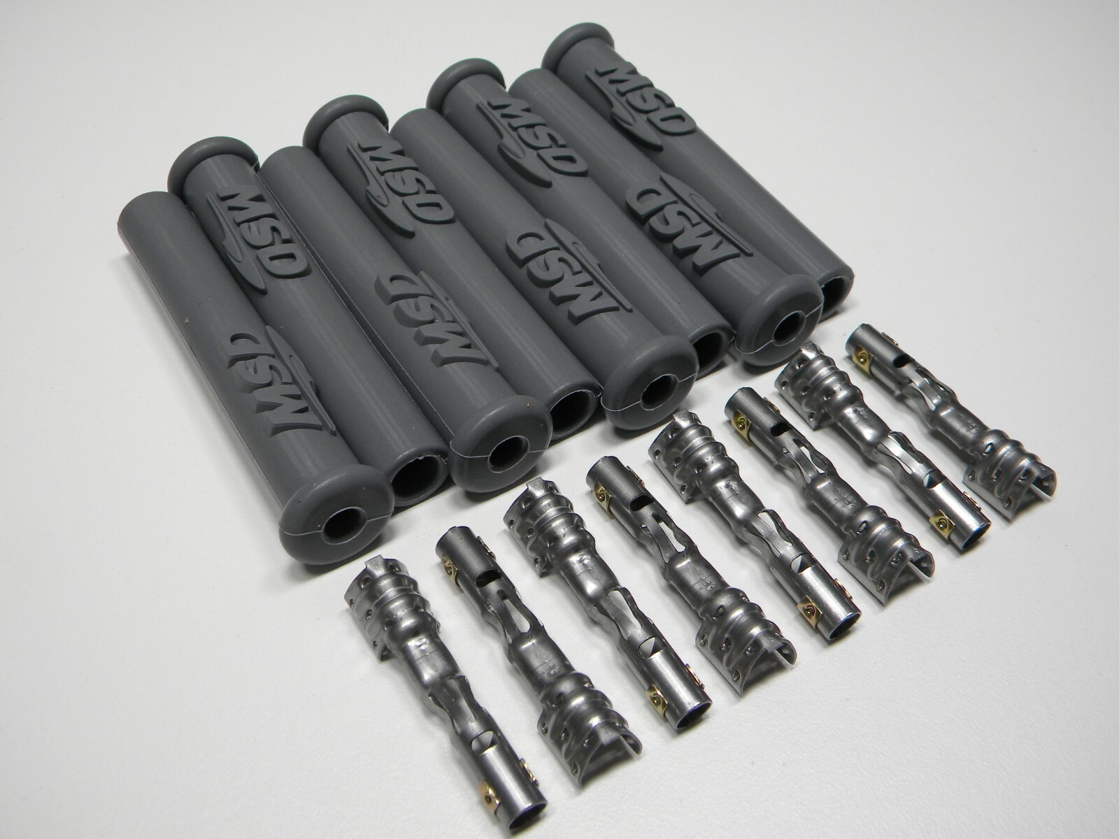 MSD 3301 Spark Plug Wire Plug Boots & Terminals Straight 180 Multi Angle 8 Pack