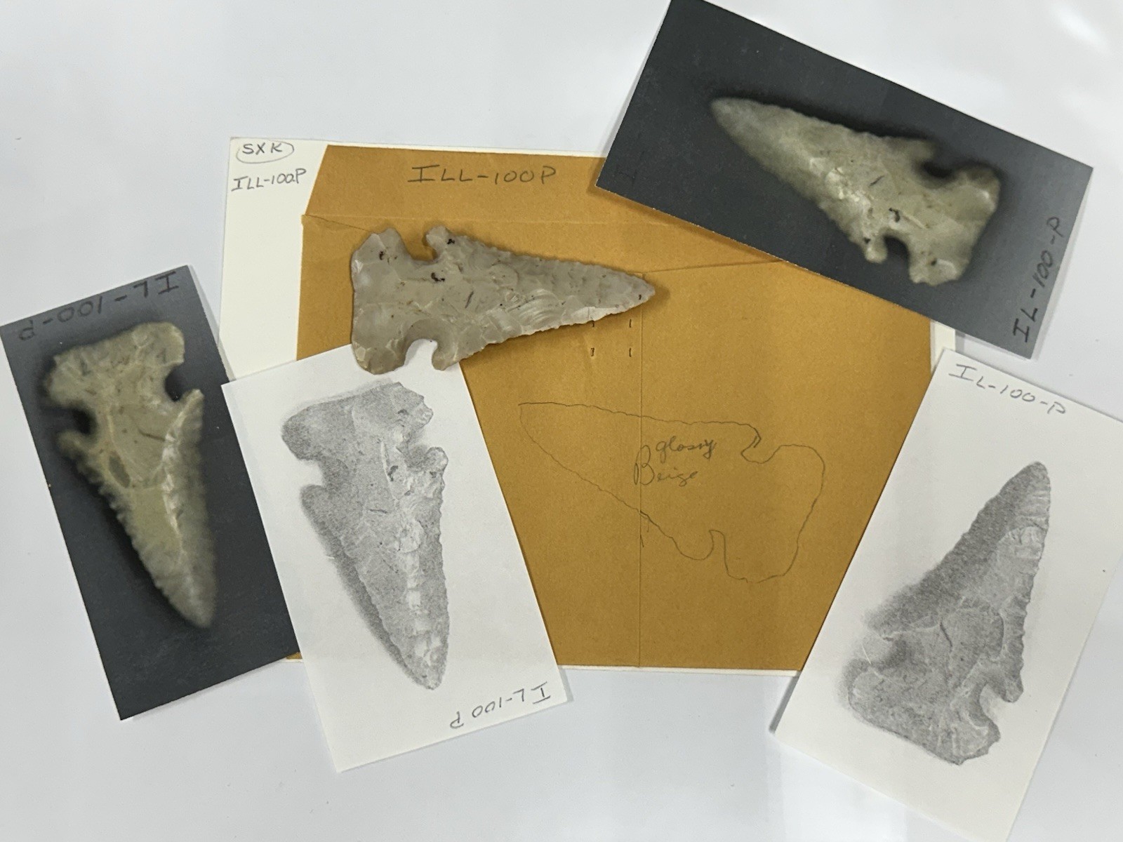 INCREDIBLE ARCHAIC FLINT RIDGE THEBES FOUND IN ILLINOIS IN 1898 ARROWHEAD