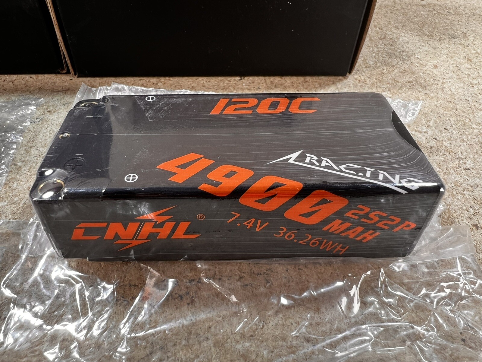 2 PACK CNHL 2s Shorty Lipo Battery 4900mAh 7.4V 120C 5mm Bullet to Deans Plug