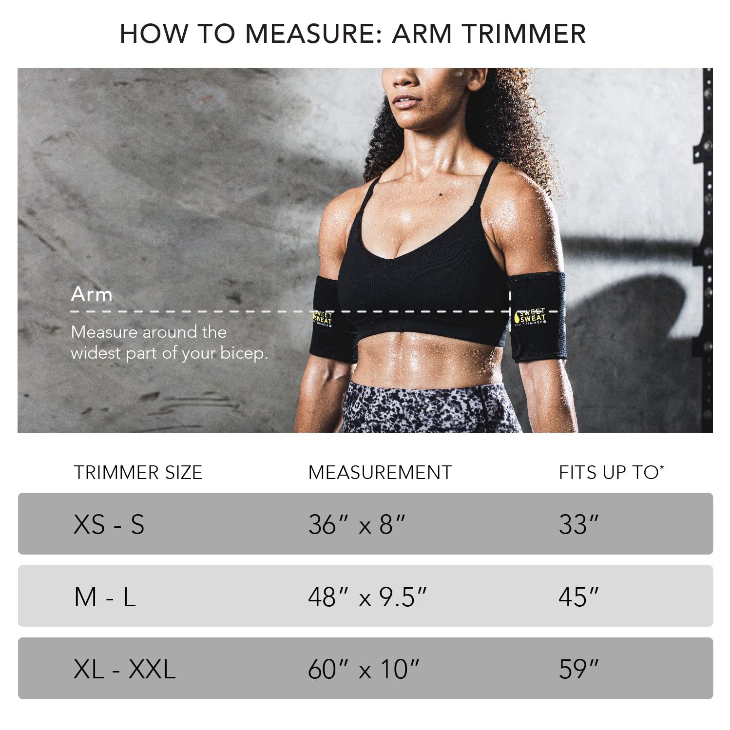 Sweet Sweat Arm Trimmer for Men & Women - Includes Mesh Carrying Bag (Yellow, M)