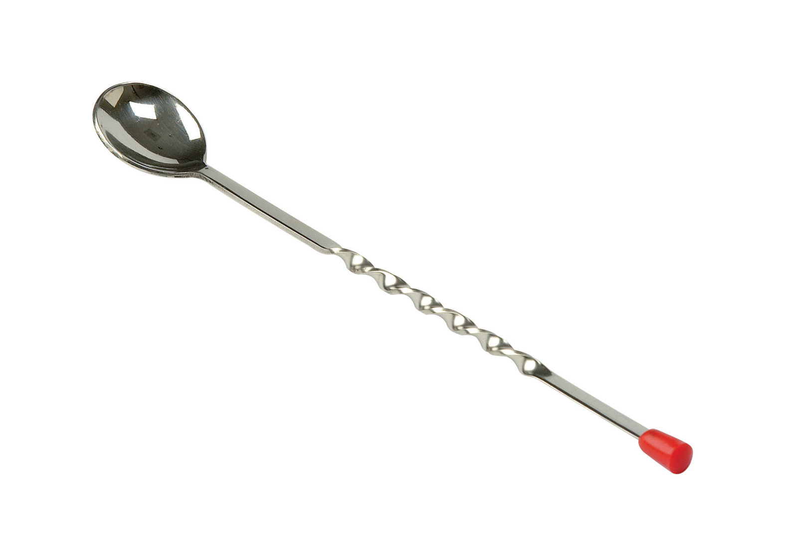 BAR SPOON 11" RED TIP STAINLESS STEEL FREE SHIPPING US ONLY
