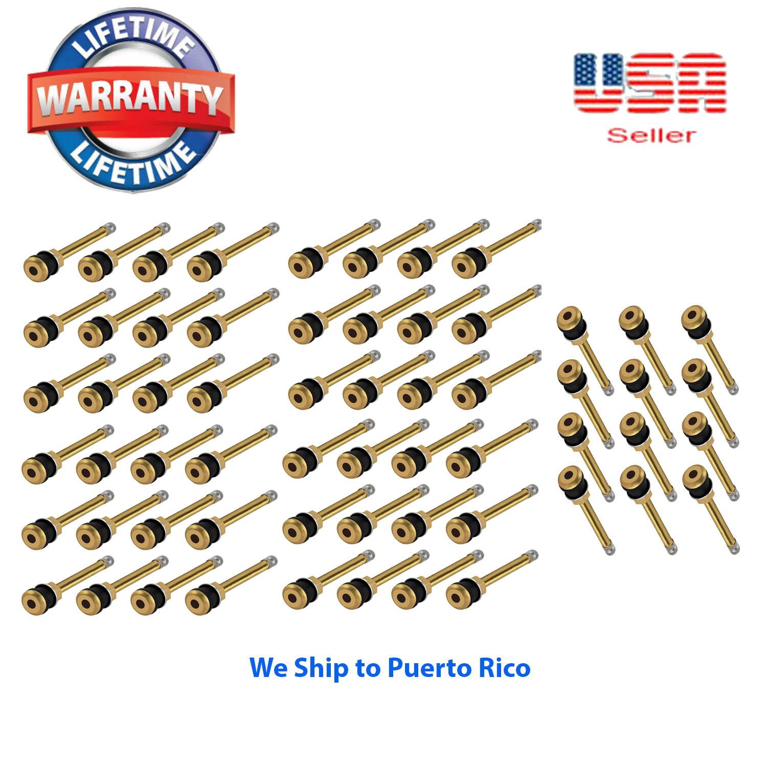 50 Kits TR573 Truck Tire Valve Stem Wheels 22.5 /24.5 For Rim Φ.625".L: 4.527"