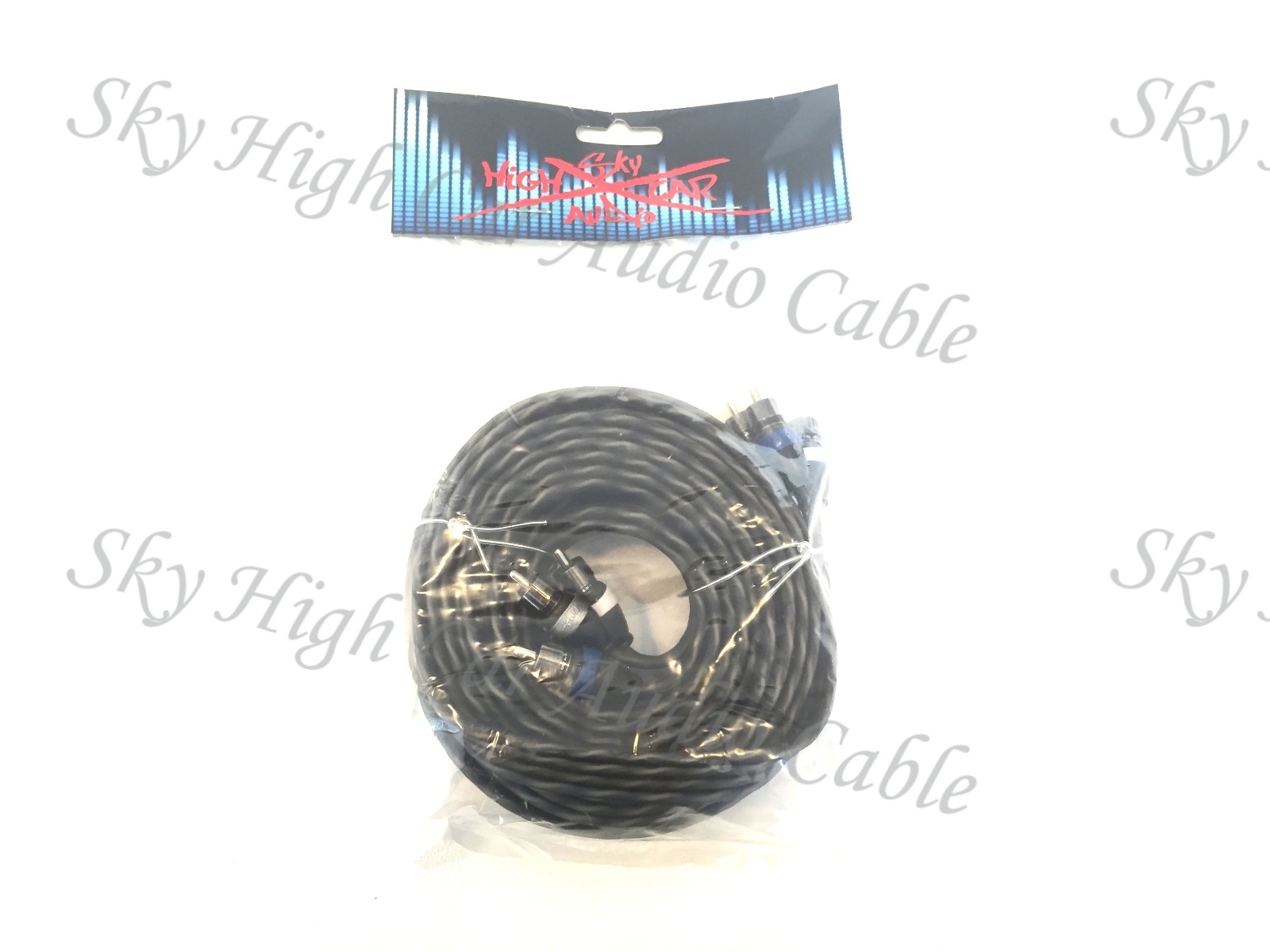 Sky High Car Audio 4 Channel Twisted 12 ft RCA Cables Coated 12' OFC Four