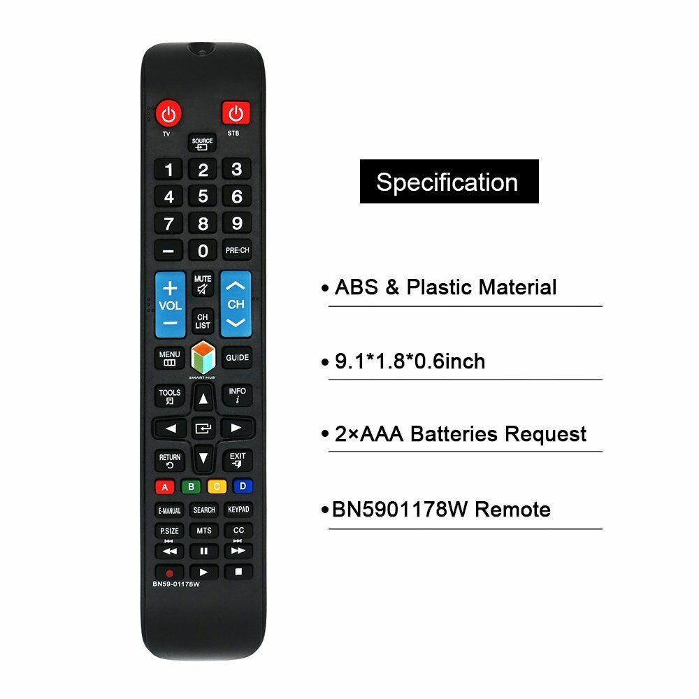 NEW TV REMOTE CONTROL BN59-01178W Fit for All Samsung LCD LED HD Smart TV
