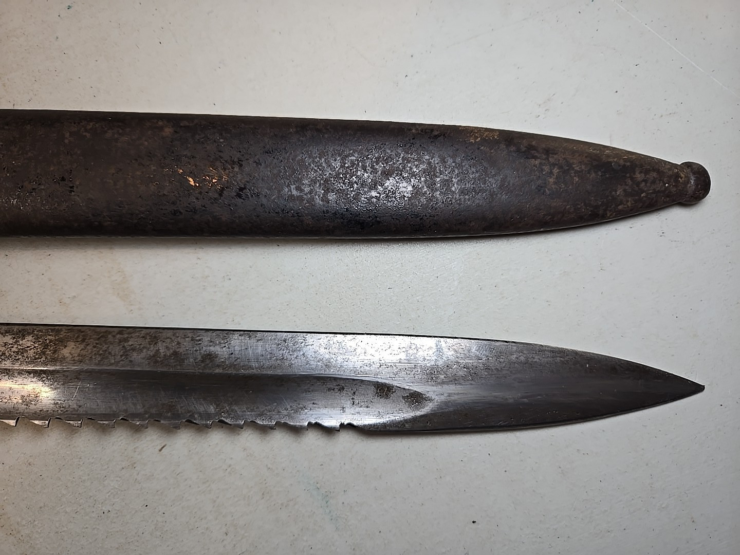 WWI German Prussian S84 K98 Sawback Bayonet w/Scabbard + Frog - Koeller Solingen