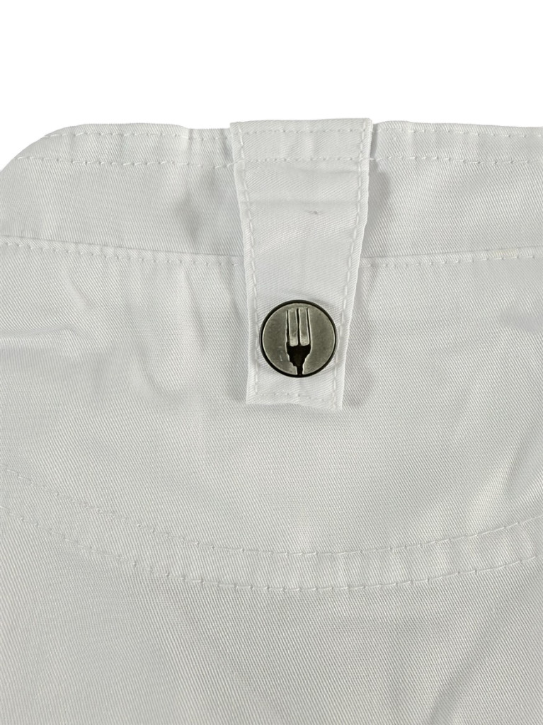 Chef Works NEW Springfield White Chef Coat Mens Large Zipper Arm Pocket BCSZ009