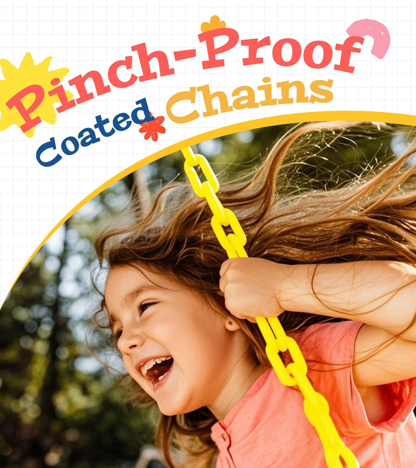 2 Pack Heavy Duty Swing Seats with 66" Rust-Resistant Chains, Swing Set Acces...