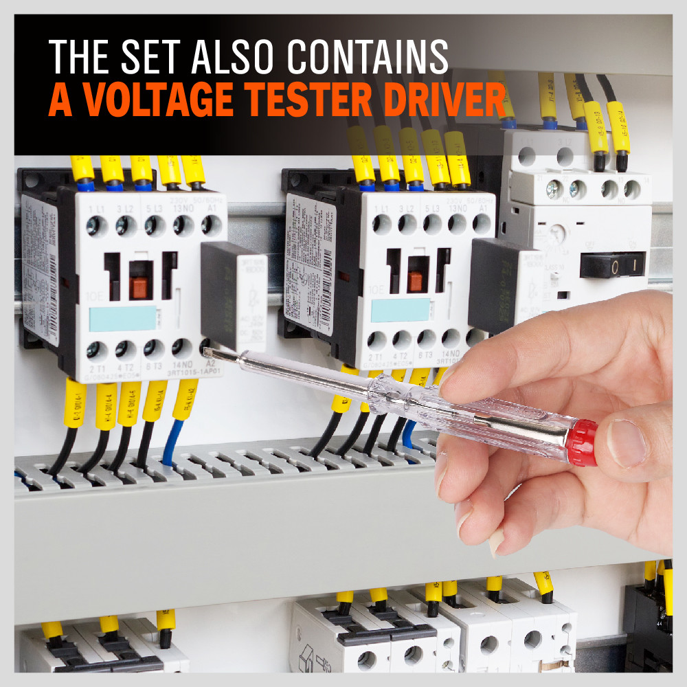 8pc Electrician's Insulated Magnetic Electrical Hand Screwdriver Tool Set New