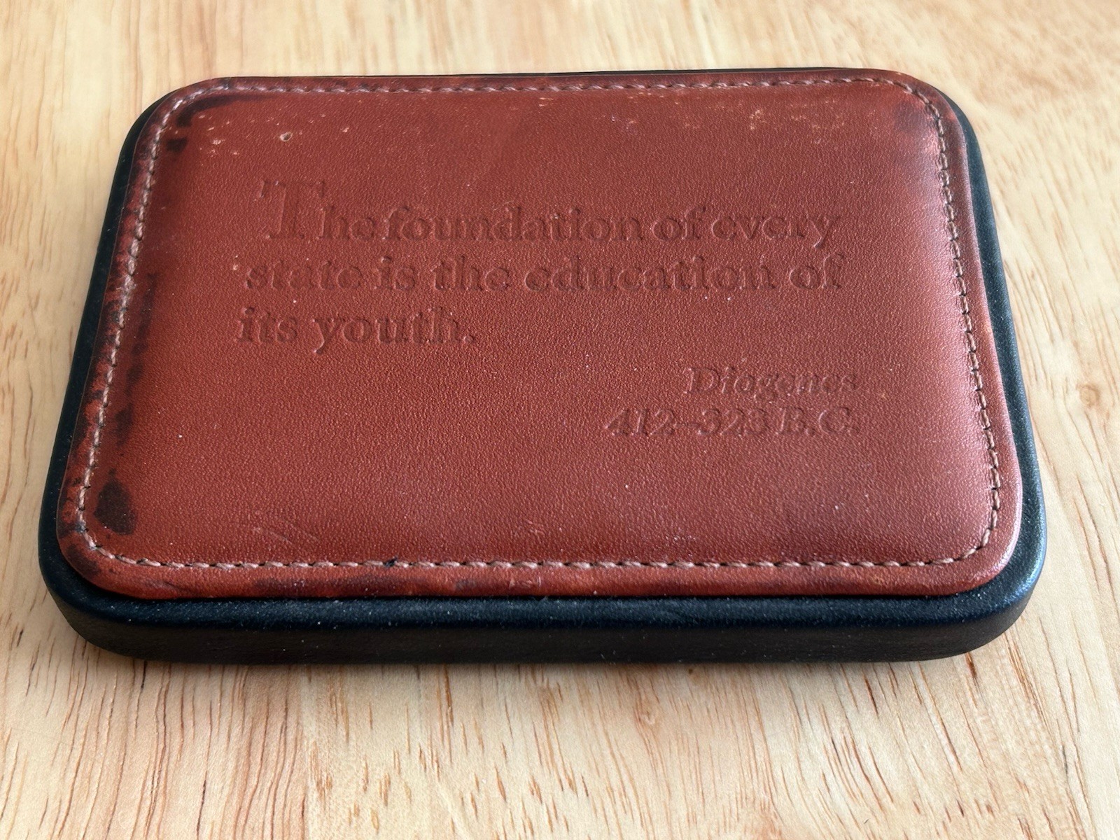 Levenger Leather Desktop Paperweight Levenger Draftsman’s Leather Paperweight