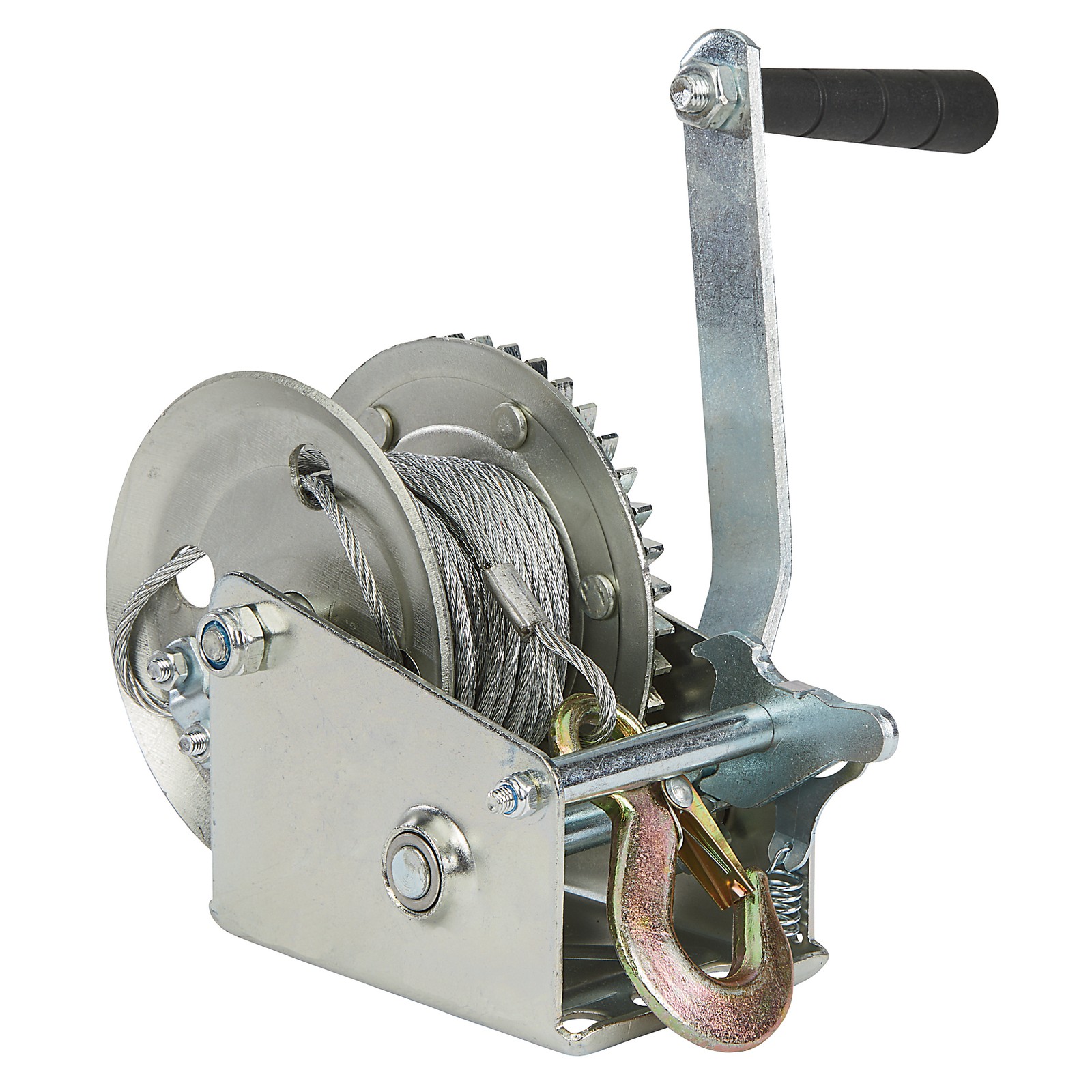 Ultra-Tow Single-Speed Hand Winch with Wire Rope, 1000-Lb. Load Capacity