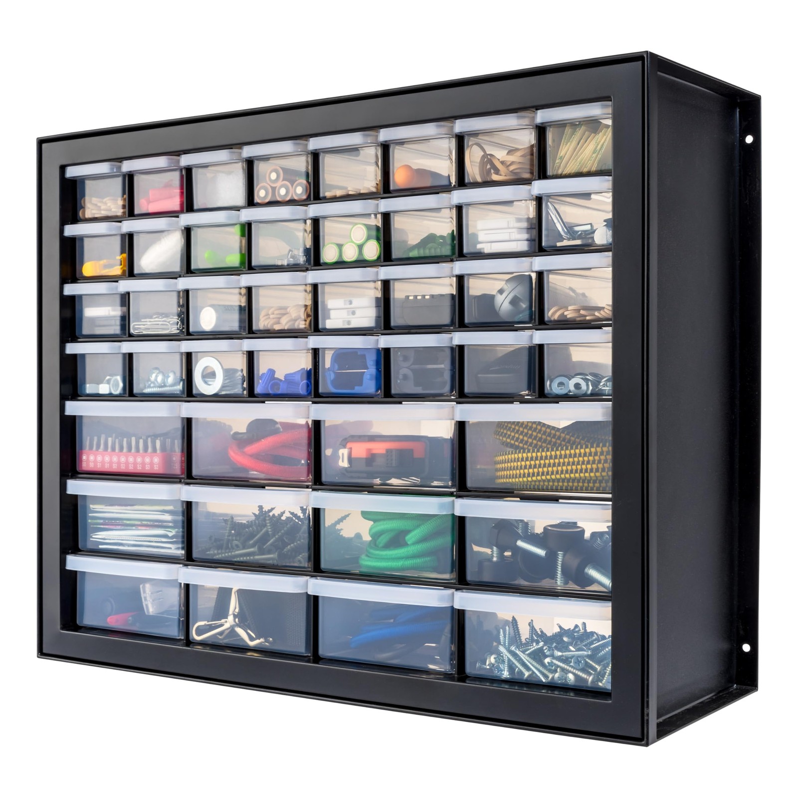 IRIS USA Screw Tool Organizer Small Parts Cabinet, 44 Drawer, Black
