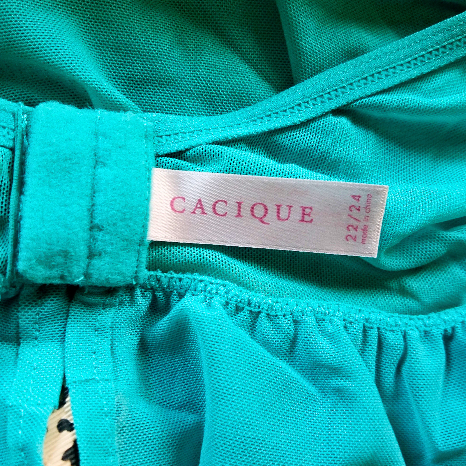 Cacique Lane Bryant Turquoise Leopard Animal Print Coverup Skirt Ruffles 22/24