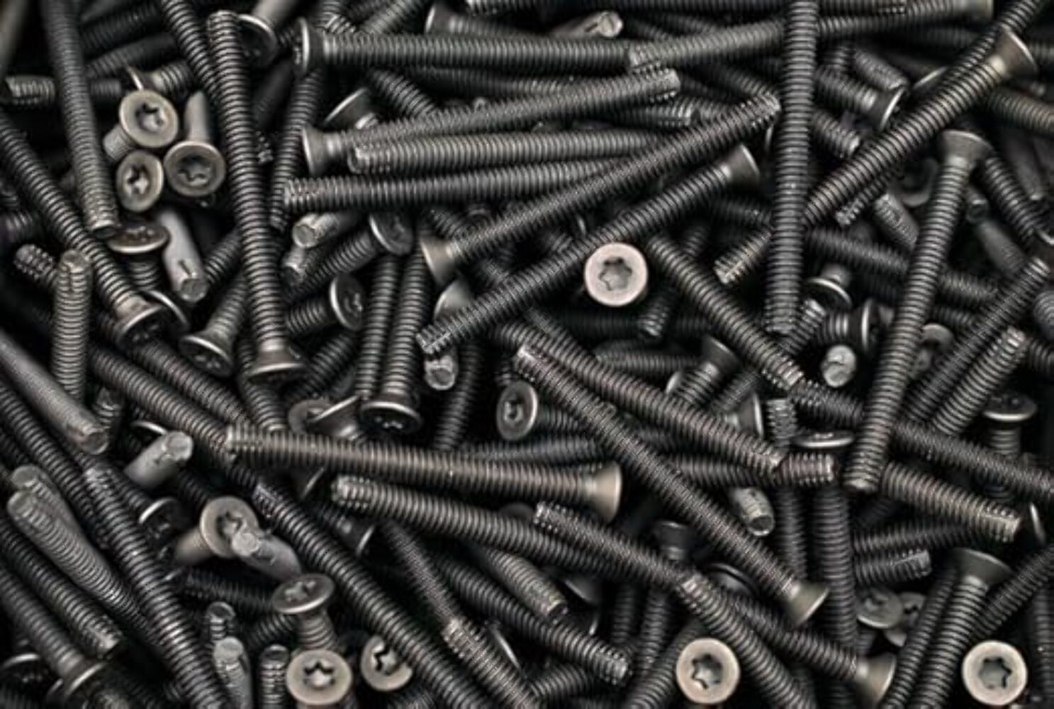 1/4-20 x 2-1/2” Flat Head Trailer Deck Screws – Type F, T30 Star, Black, 100 Qty