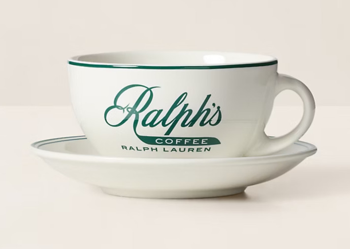 RALPH'S COFFEE by Ralph Lauren Porcelain 10 oz. Cup & Saucer Set (polo)