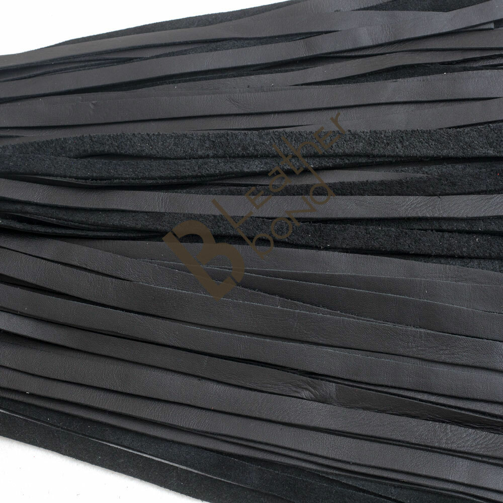 Real Genuine Cow Hide Leather Flogger 100 Falls Black Heavy Duty Thuddy whip