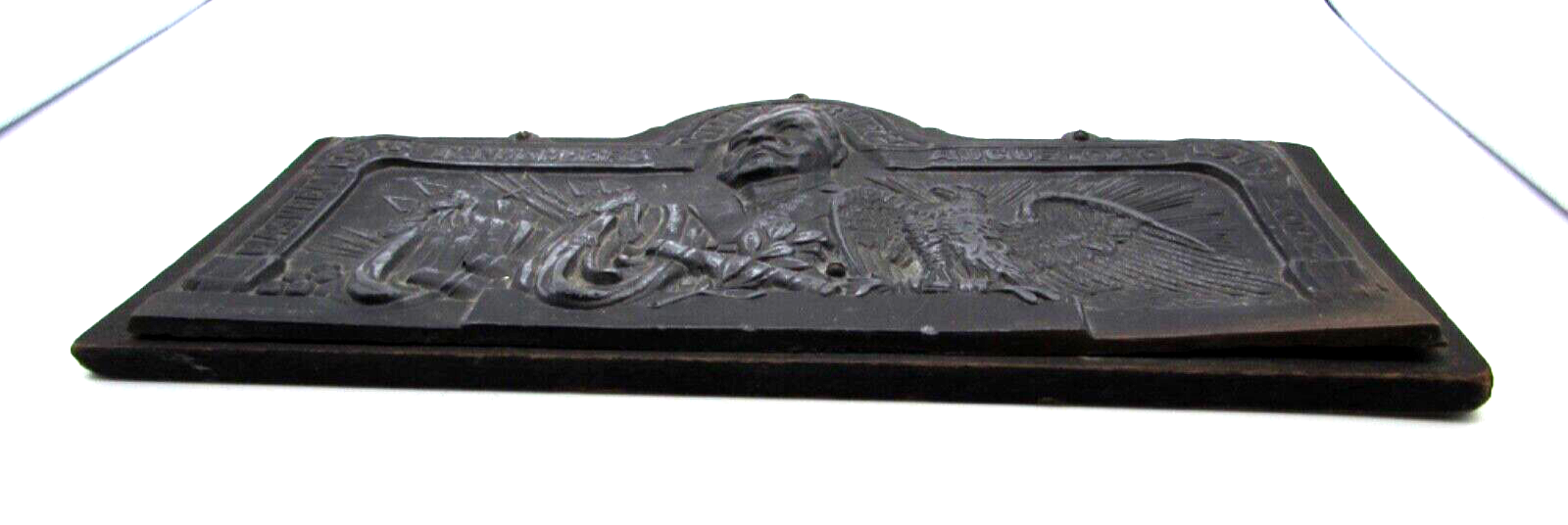 Original WWI Hindenburg 1914-1915 Patriotic Plaque Masuren Tannedberg Lodz