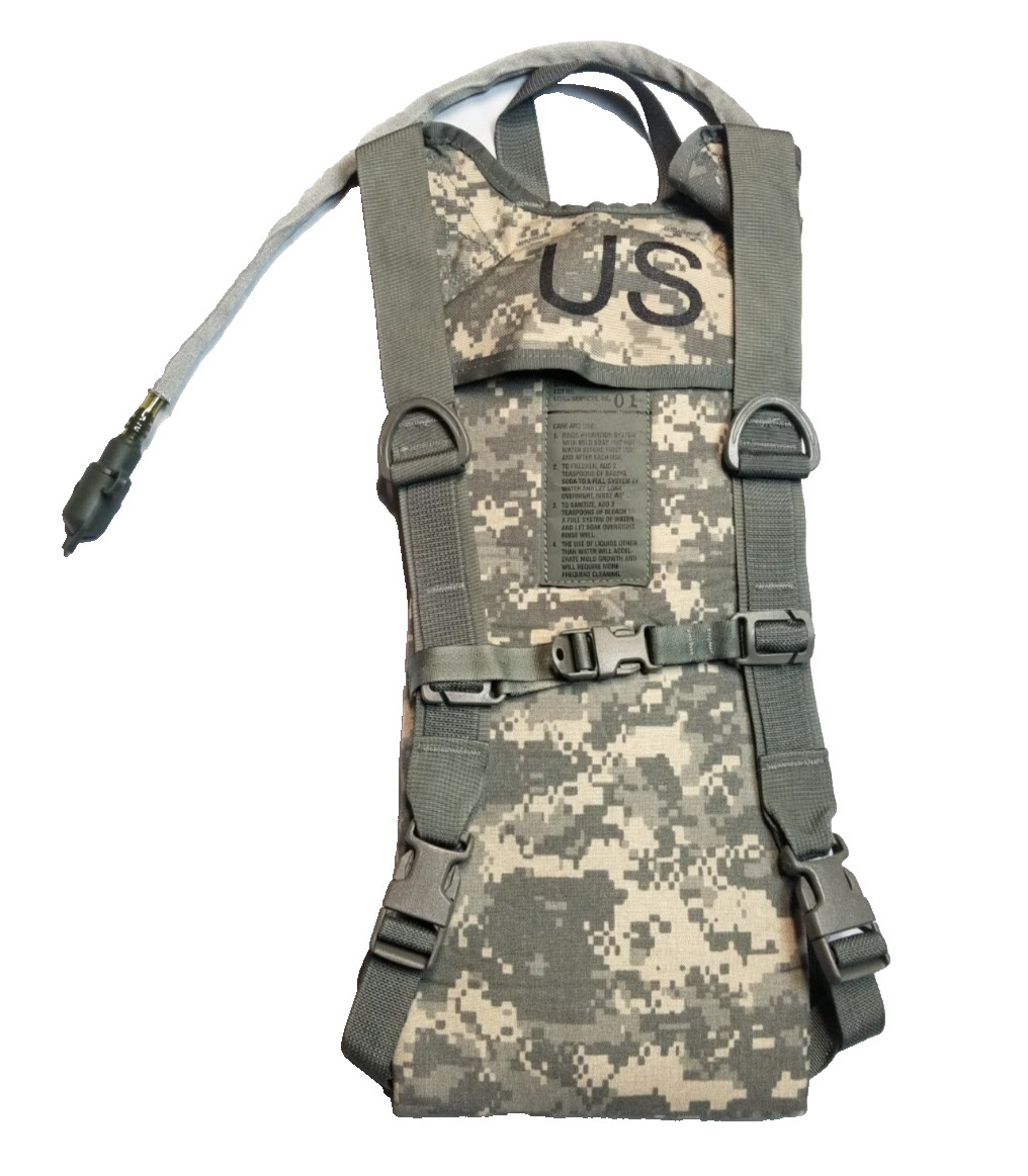 USGI ACU DIGITAL MOLLE 3L/100oz Hydration System Carrier Pack w/ New Bladder