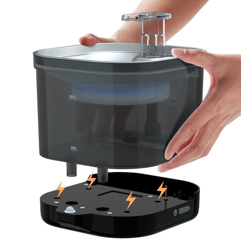 Cat Water Fountain Cordless, 68oz Automatic Pet Water Fountain with Filter