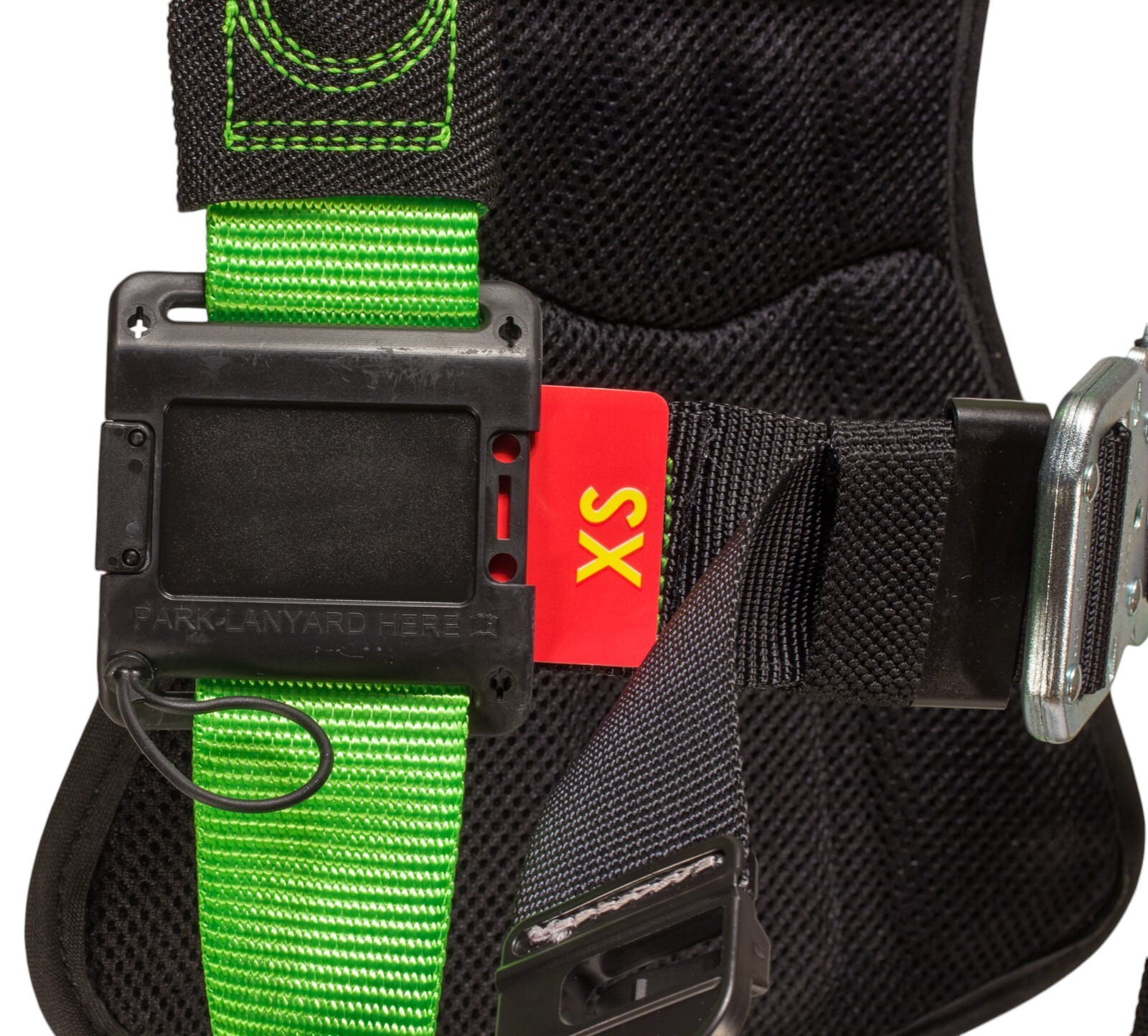 Miller Revolution Harness XS Green Python Webbing Quick Connect Leg Buckles
