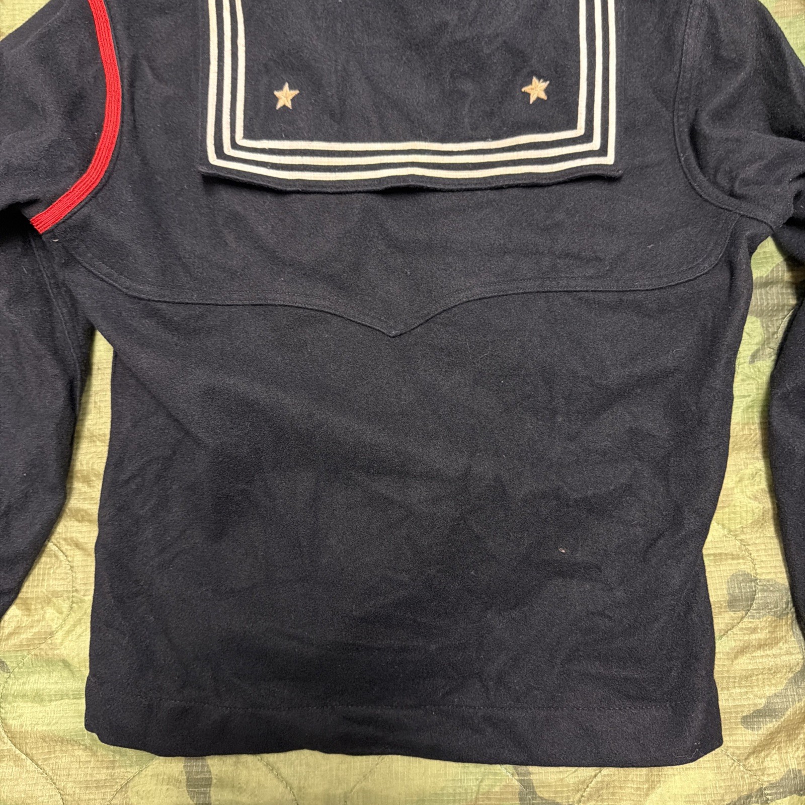 Vintage WW2 38S Navy Shirt Naval Clothing Factory Crackerjack Uniform Sailor K34