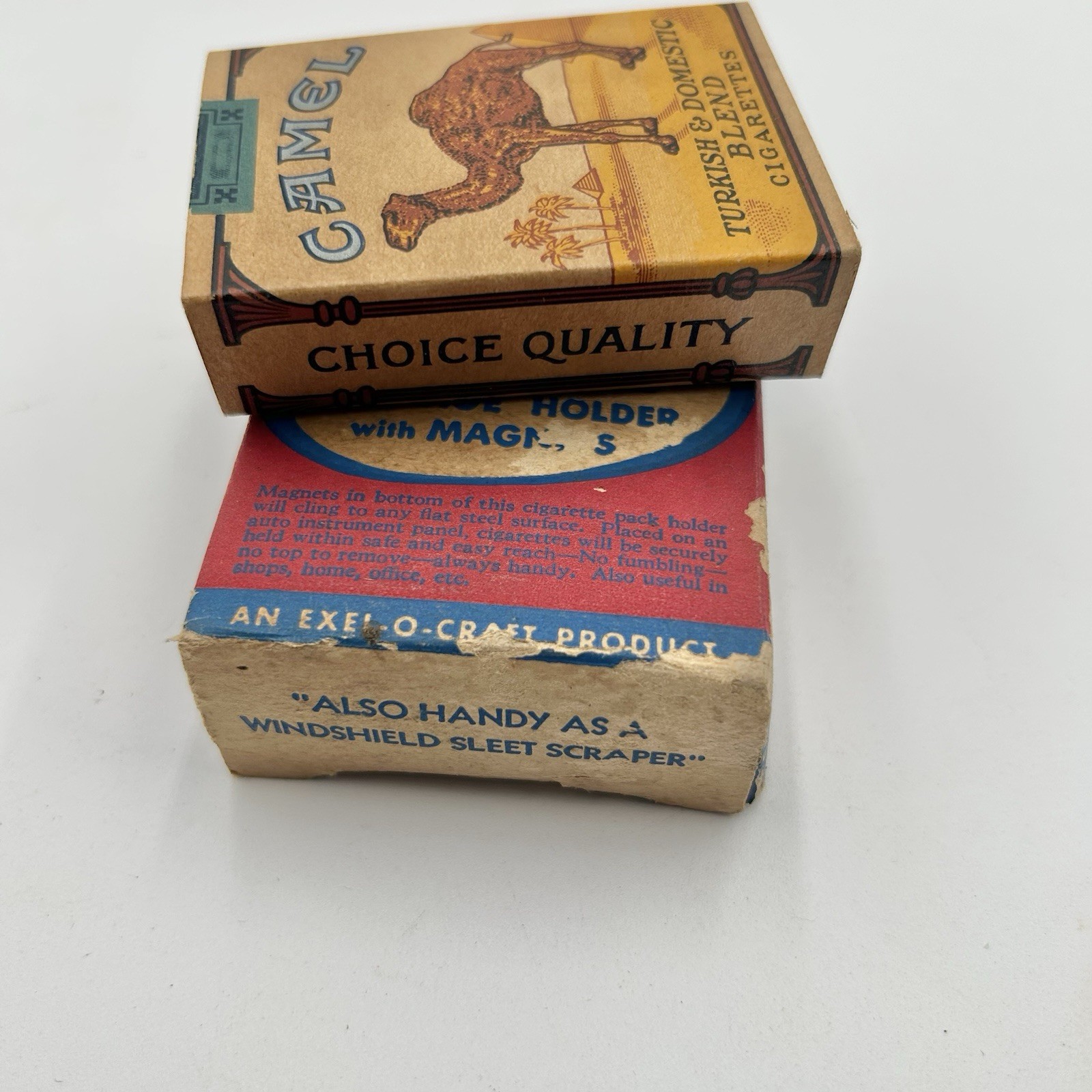 VTG Magnetic Cigarette Holder Pack Camel Cardboard Box