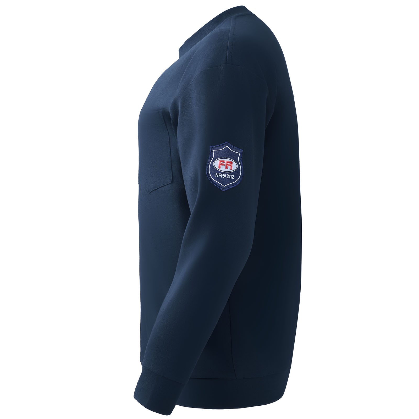 VEVOR FR Shirt Flame Resistant Long Sleeve Workwear for Men Navy Blue M