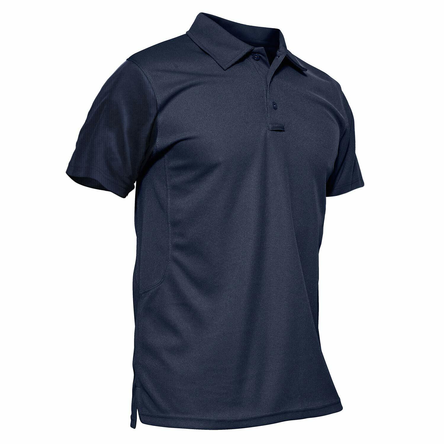 Men's Tactical Polo Shirt Quick Dry Short Sleeve Golf Work Tee