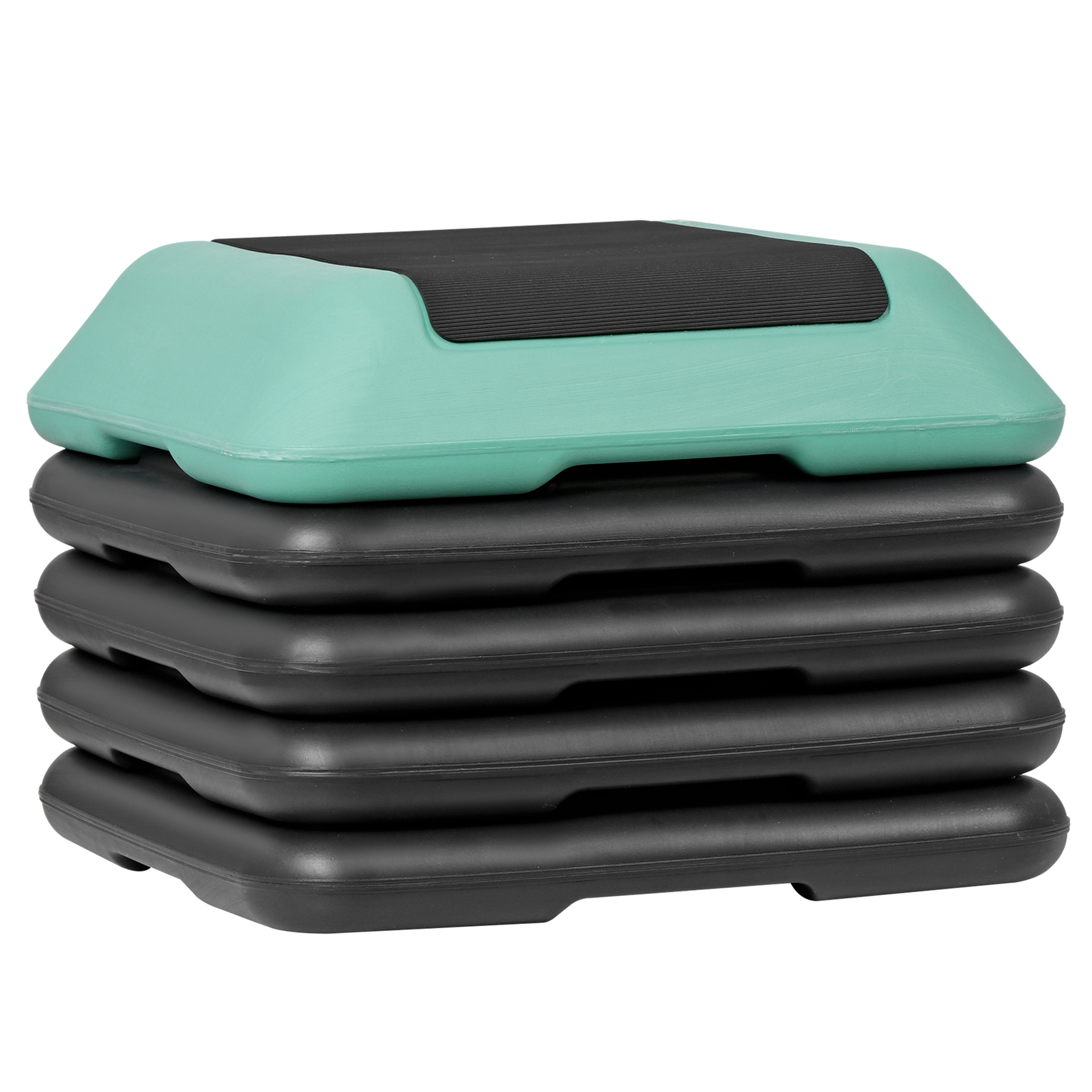 16"x16" Adjustable High Step Aerobic Platform with 4 Risers for Exercise Green