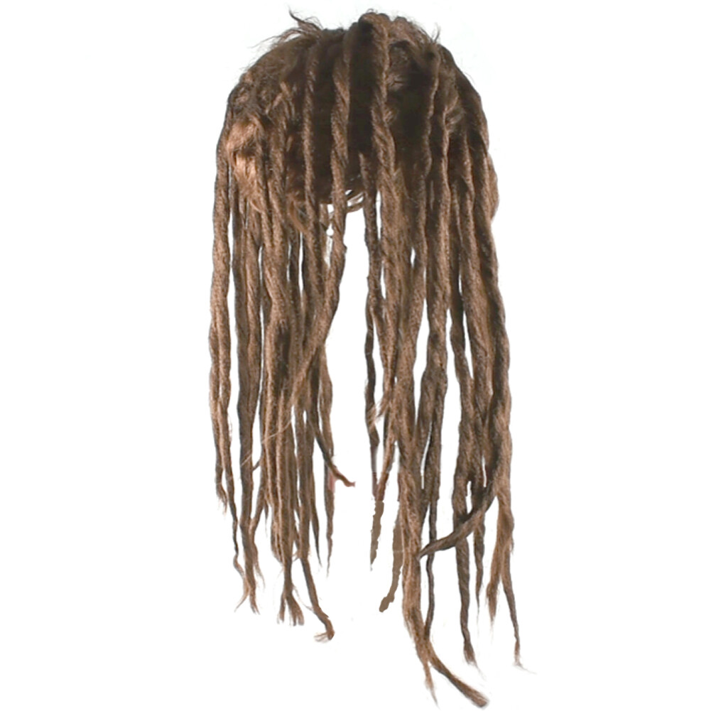 Adult Caveman Twisted Jamaican Dreadlock Brown Prehistoric Halloween Costume Wig