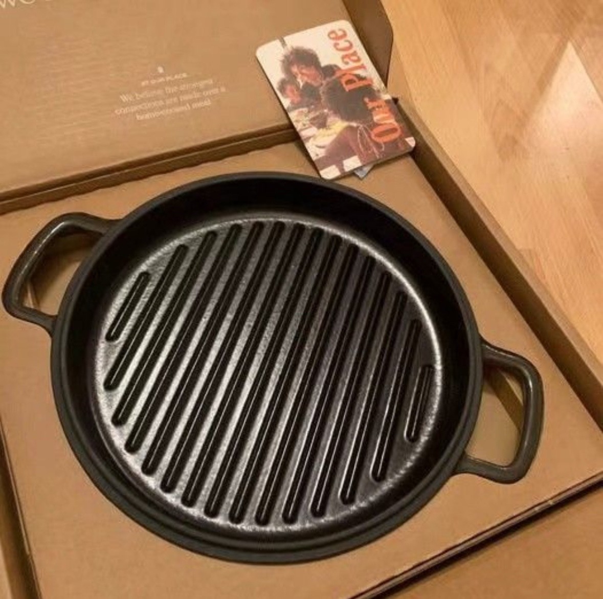 Our Place Cast Iron Hot Grill | Toxin-Free, 10.5" Round, Enameled Cast Iron