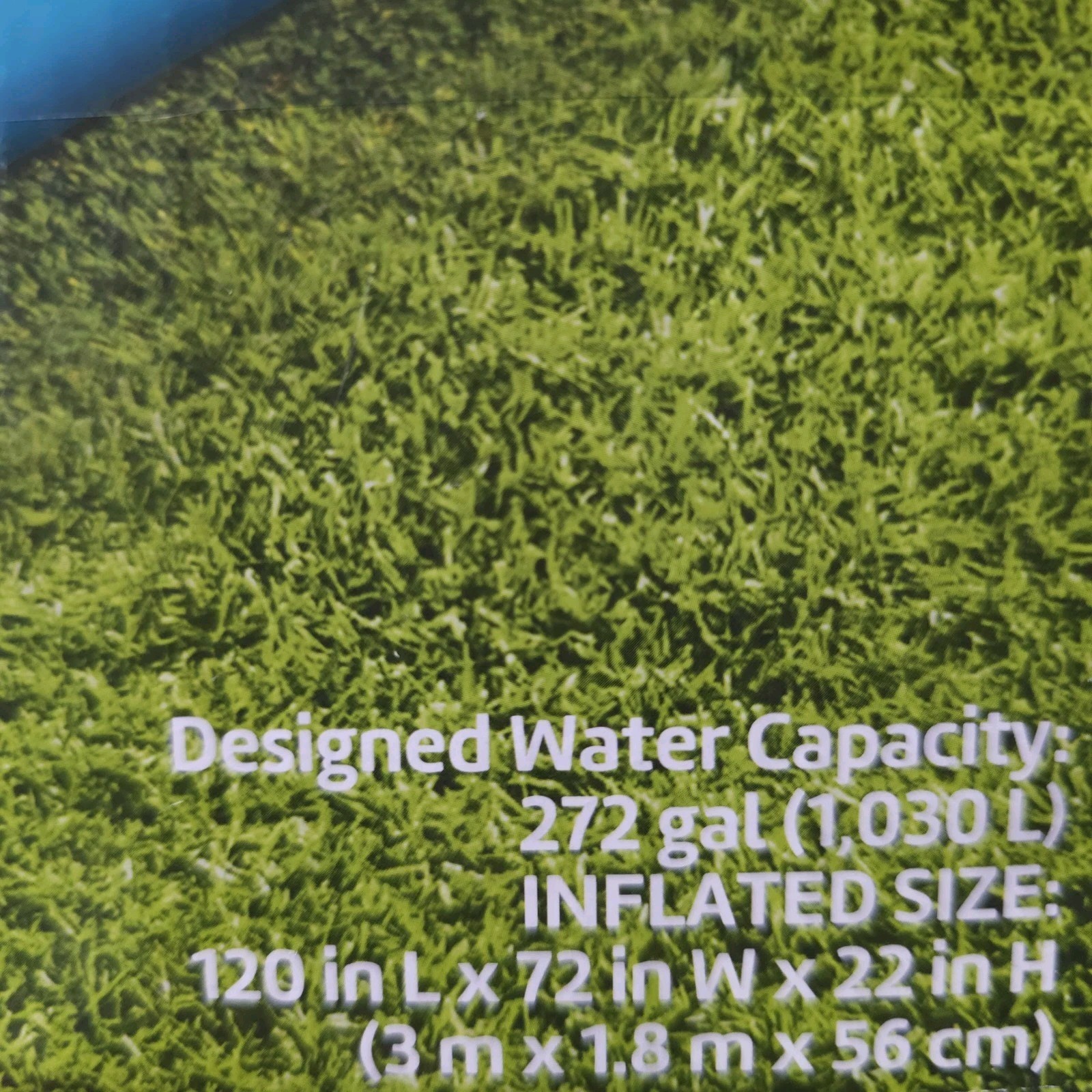 Play Day 10 Foot Family Inflatable Pool 272 Gallon Blue White Backyard Kids Pool