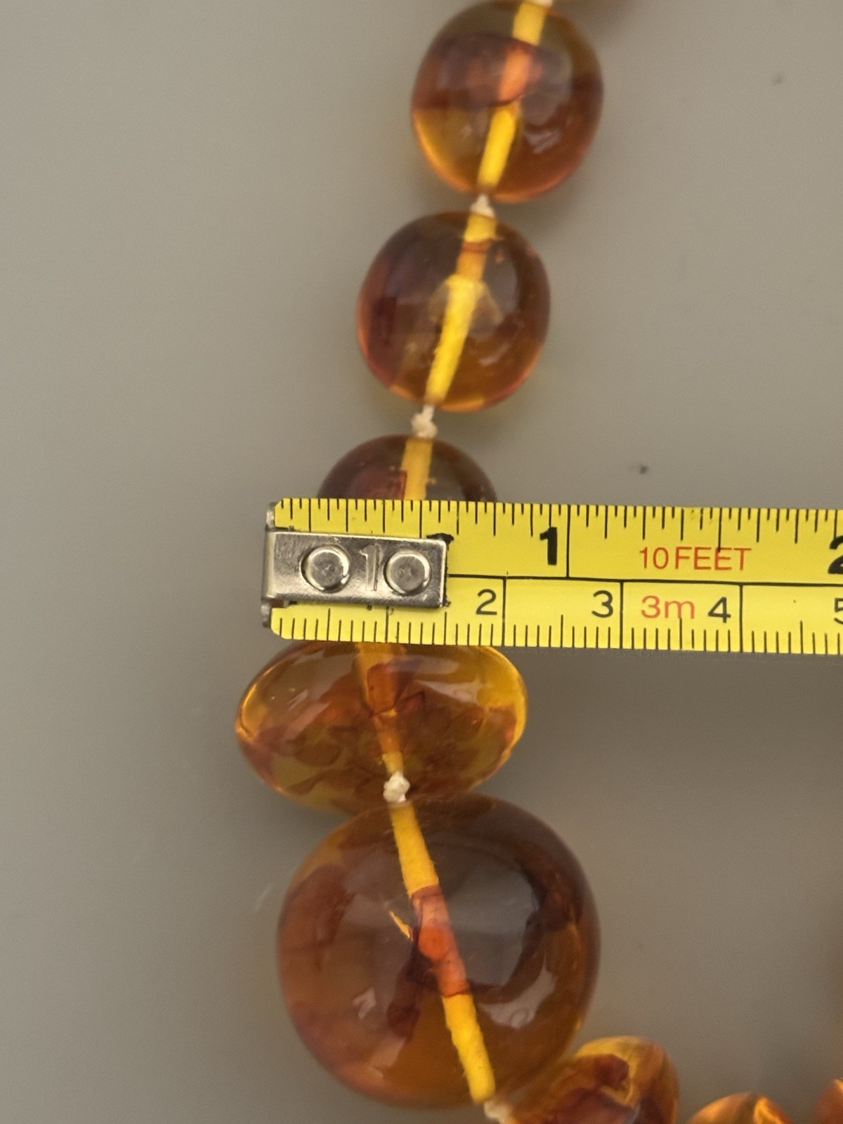 Vintage Baltic Amber Polished Graduated Bead Necklace
