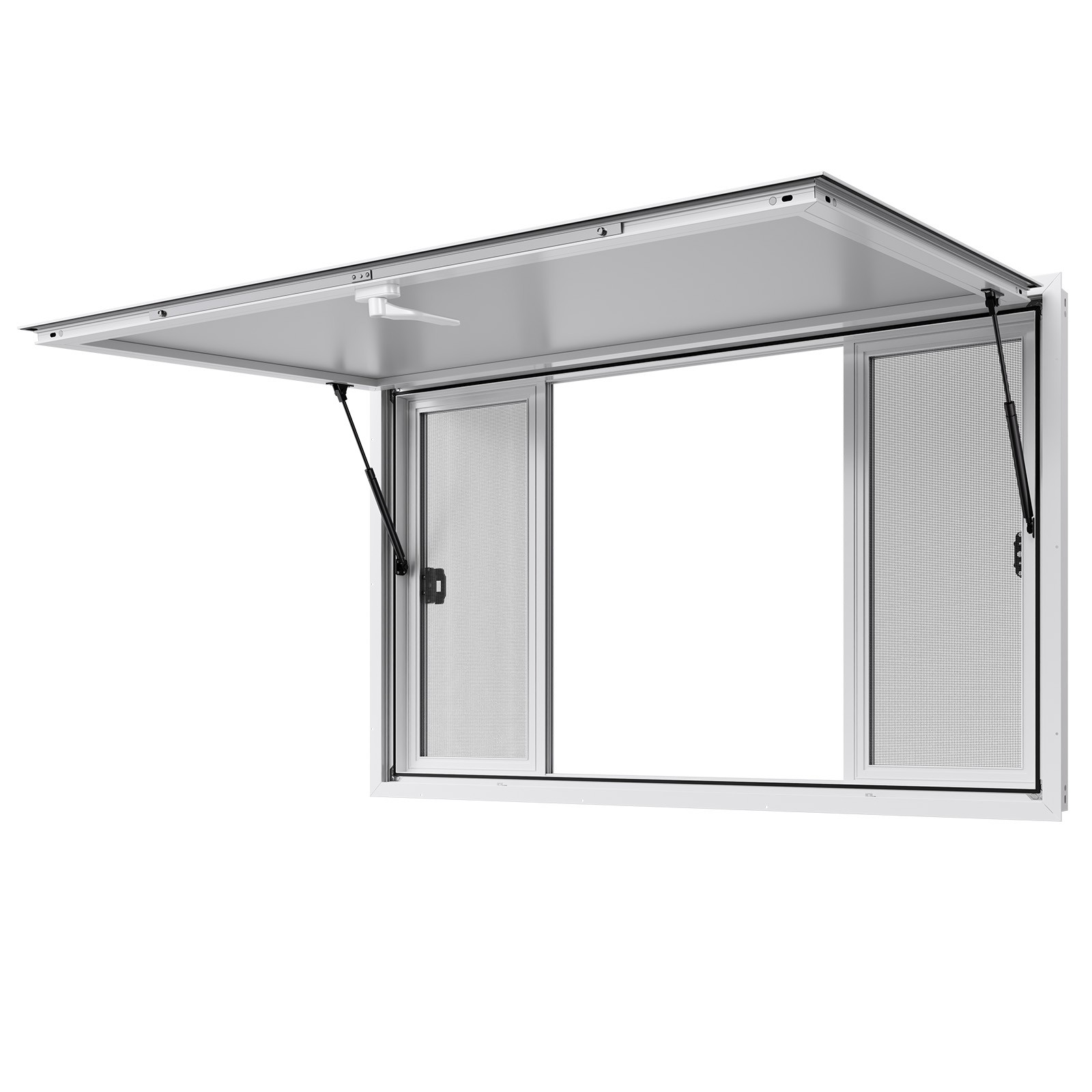 VEVOR 60x36in Concession Stand Serving Window Food Truck Service Awning Aluminum