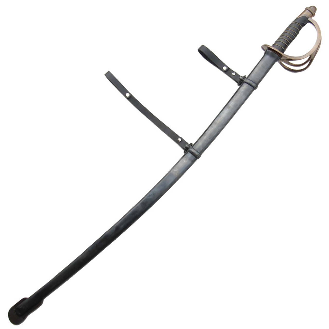 Decorated Calvary Saber Frog Belt Holder, 2 Piece Set Genuine Leather - 9 Colors