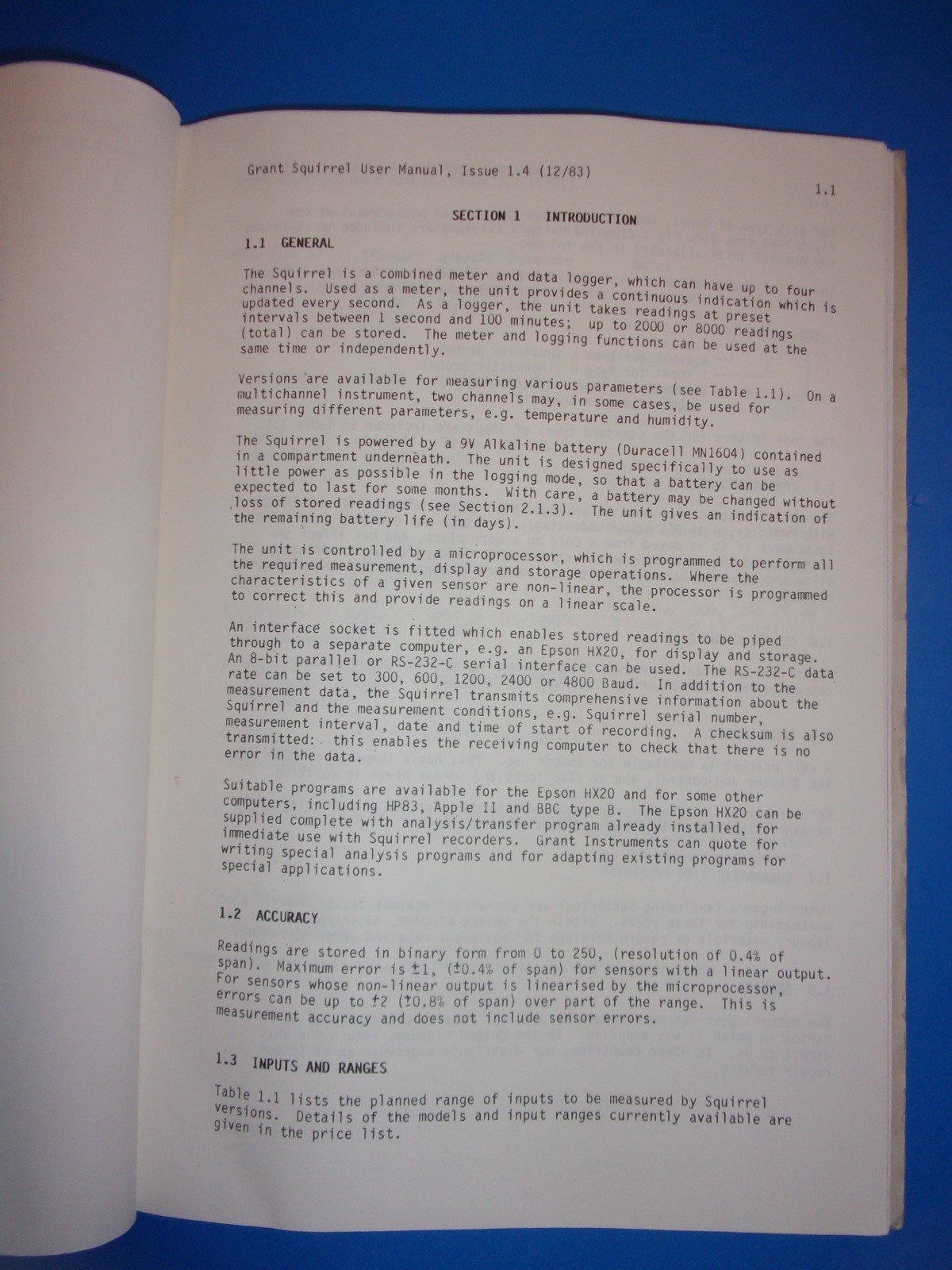 Grant SQ-4K Data Logger 12-BIt Squirrel Meter 0 to 250 C