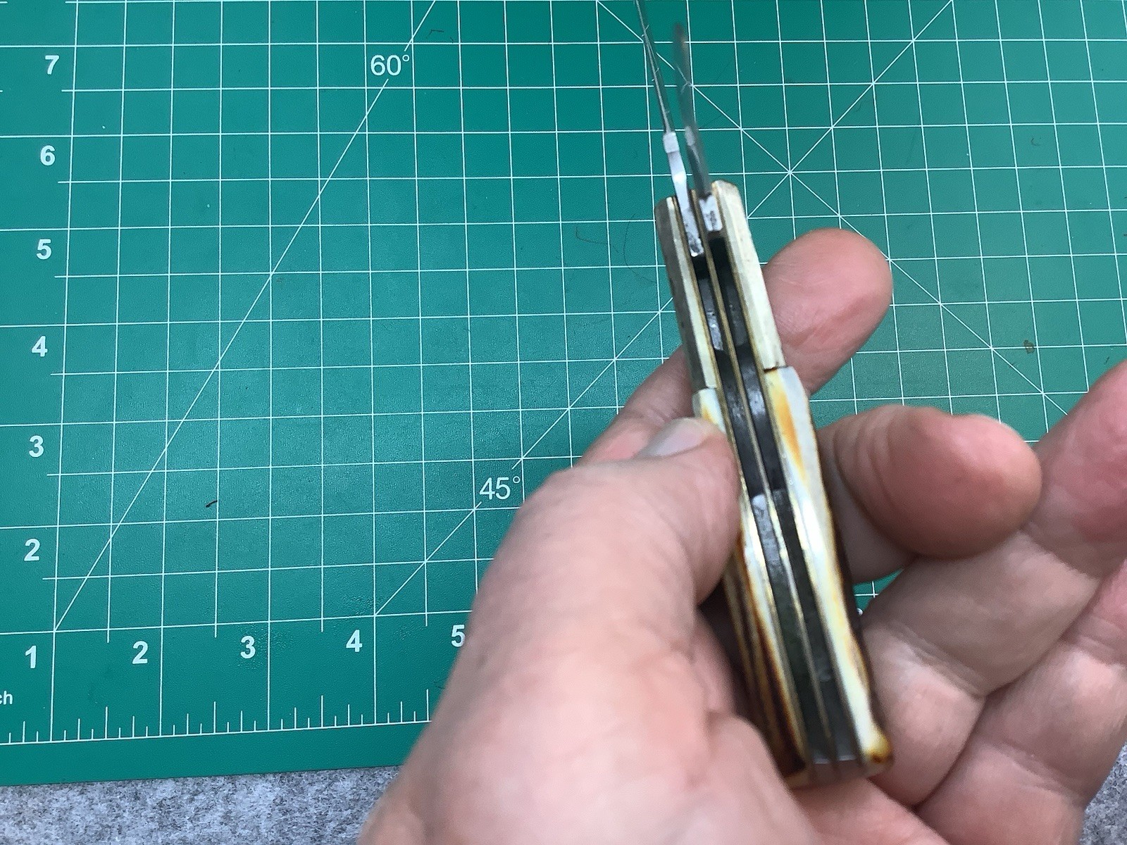 IXL Worstenholm Stag Grips Great Etched Jack